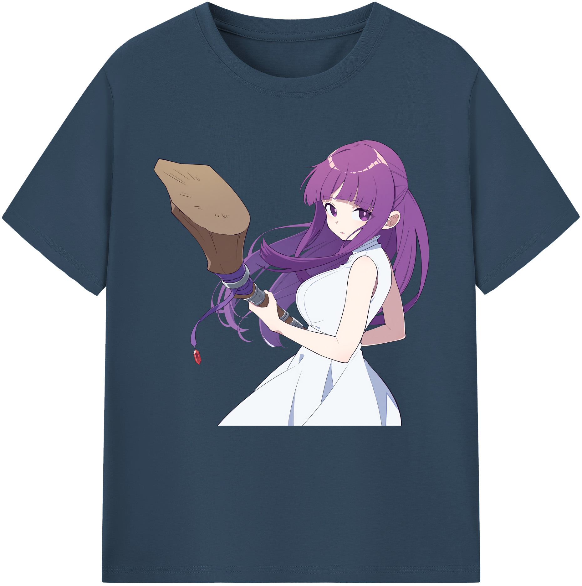 （画像用） 葬送のフリーレン Frieren レディースカジュアルプリントTシャツ（綿100％）