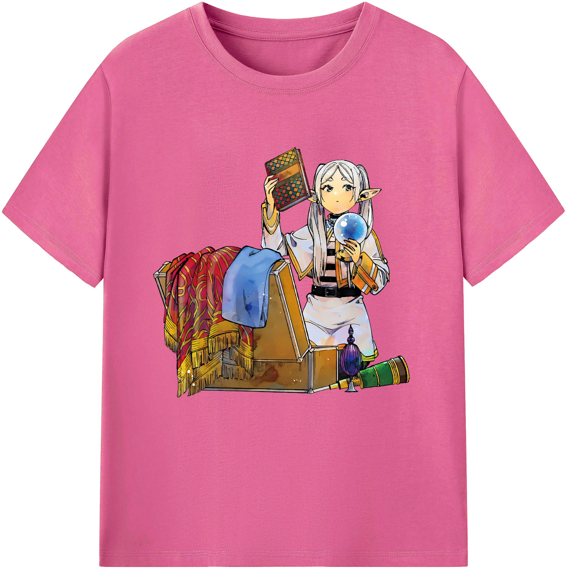 （画像用） 葬送のフリーレン Frieren レディースカジュアルプリントTシャツ（綿100％）