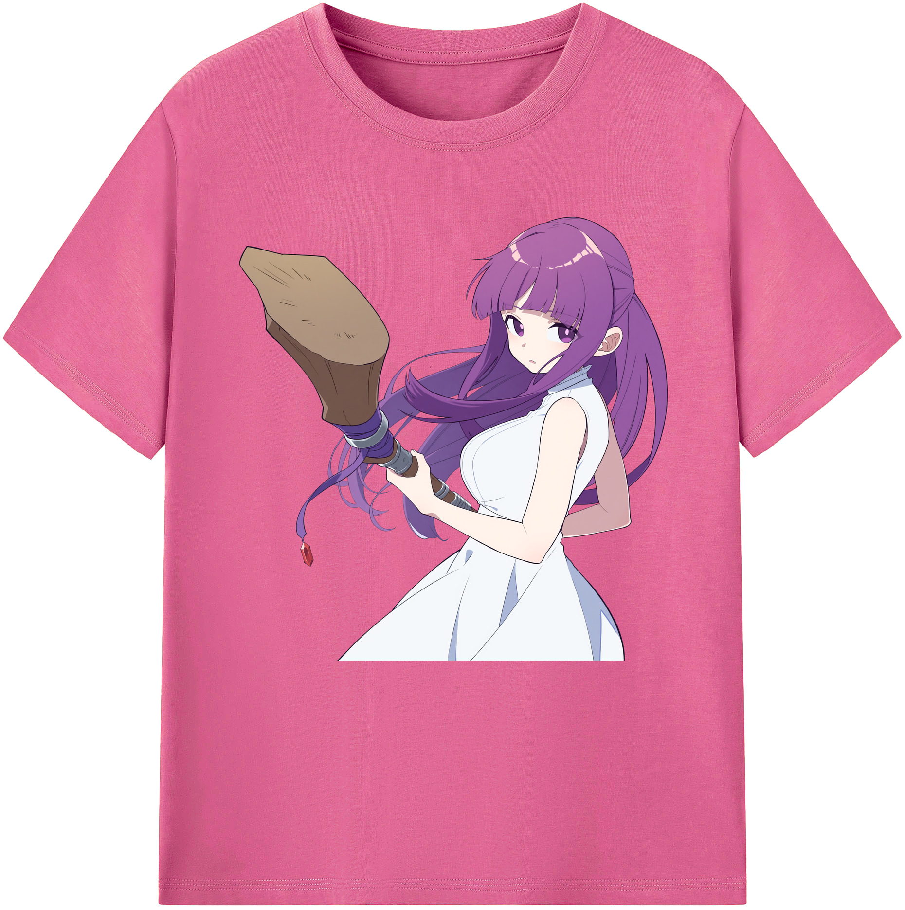 （画像用） 葬送のフリーレン Frieren レディースカジュアルプリントTシャツ（綿100％）