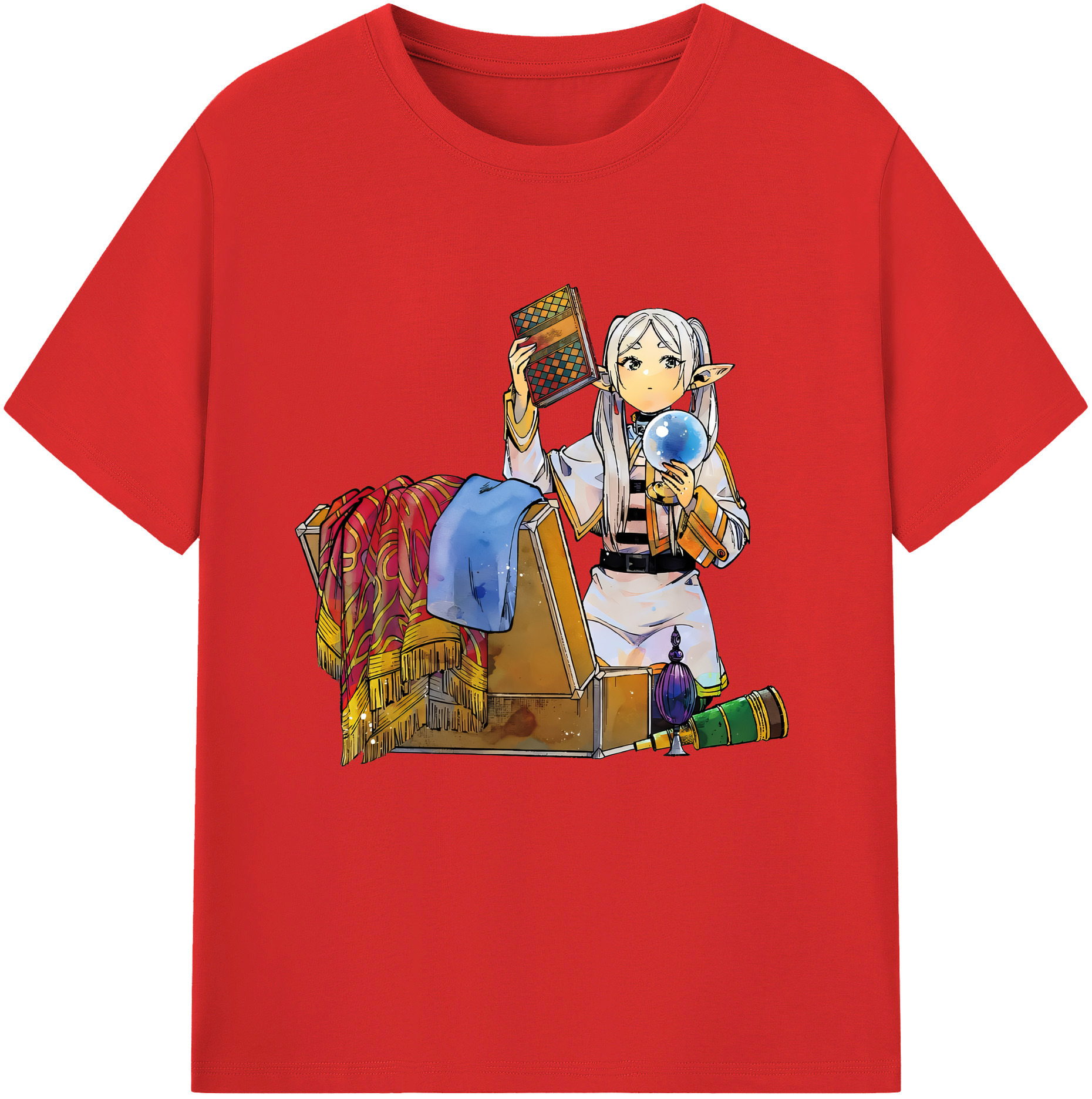 （画像用） 葬送のフリーレン Frieren レディースカジュアルプリントTシャツ（綿100％）