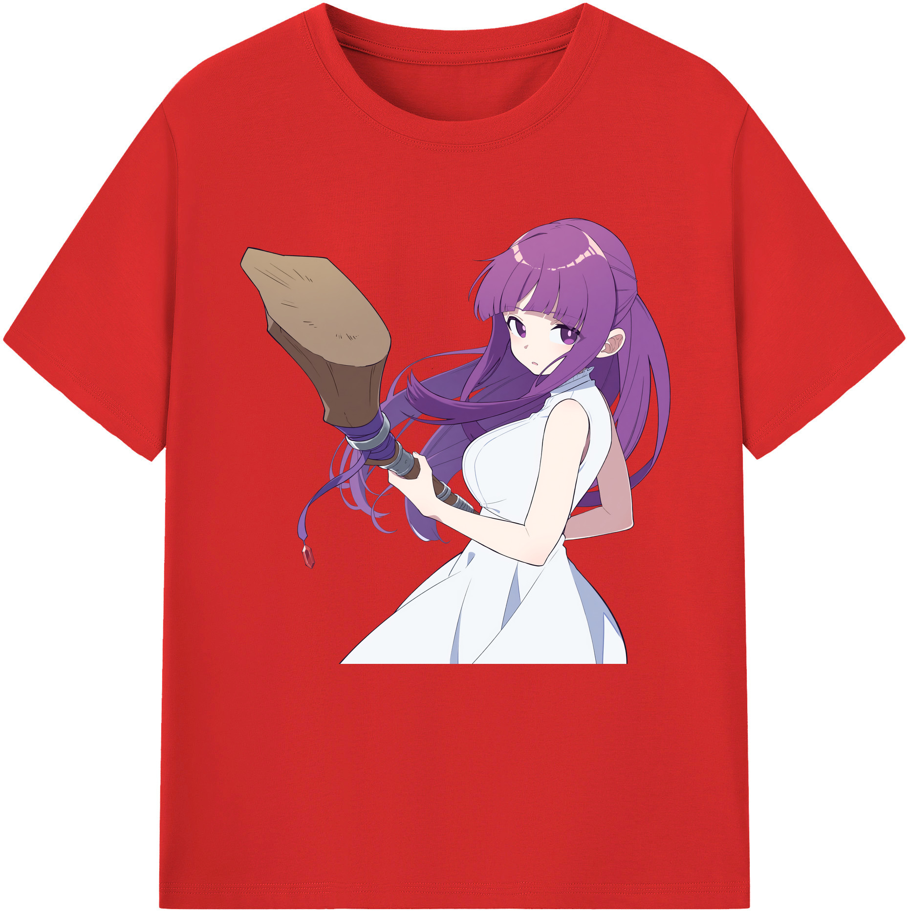 （画像用） 葬送のフリーレン Frieren レディースカジュアルプリントTシャツ（綿100％）