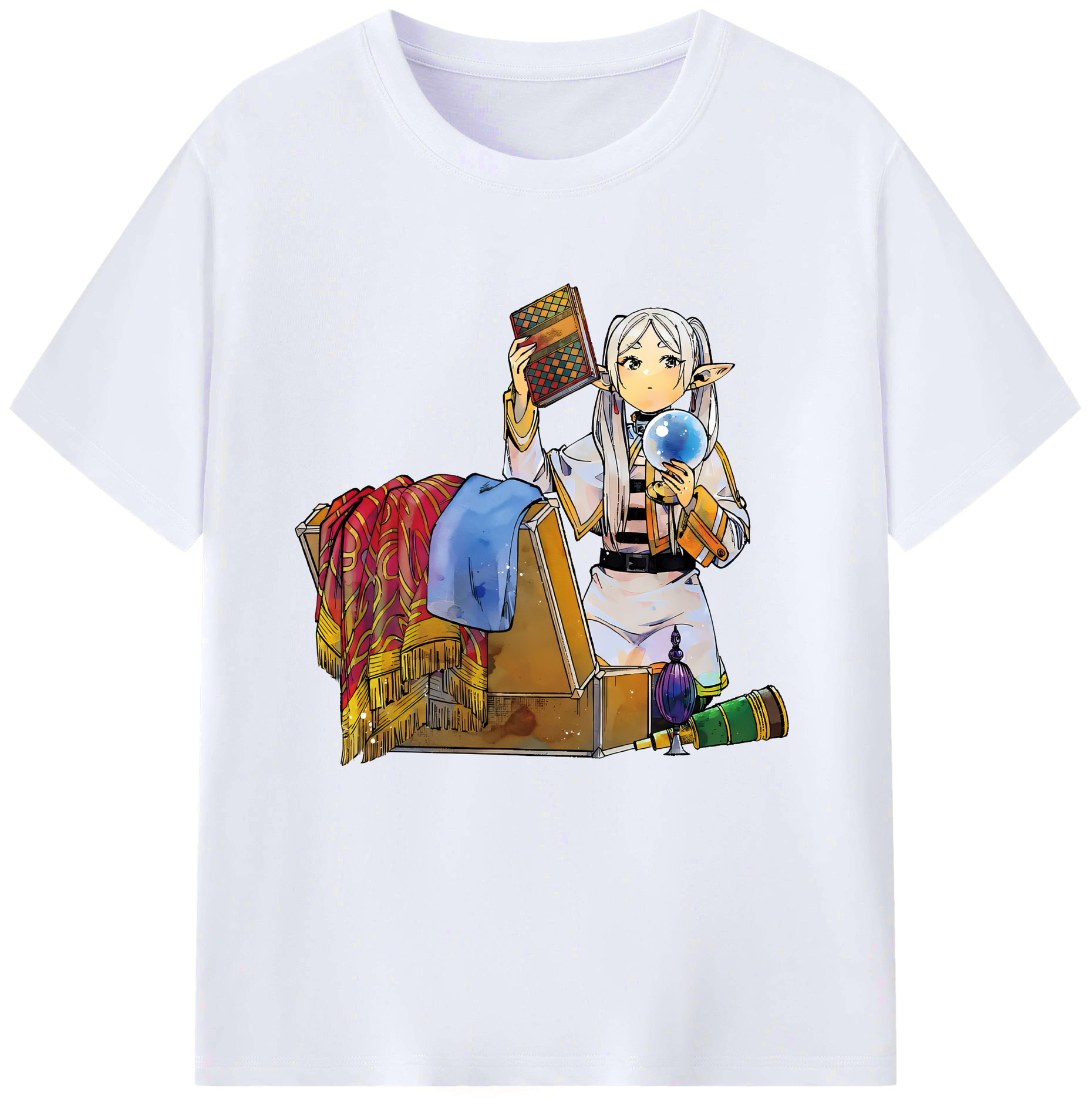 （画像用） 葬送のフリーレン Frieren レディースカジュアルプリントTシャツ（綿100％）