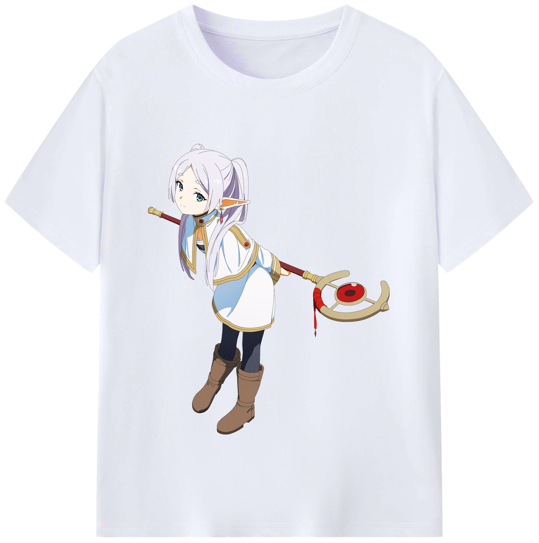 （画像用） 葬送のフリーレン Frieren レディースカジュアルプリントTシャツ（綿100％）