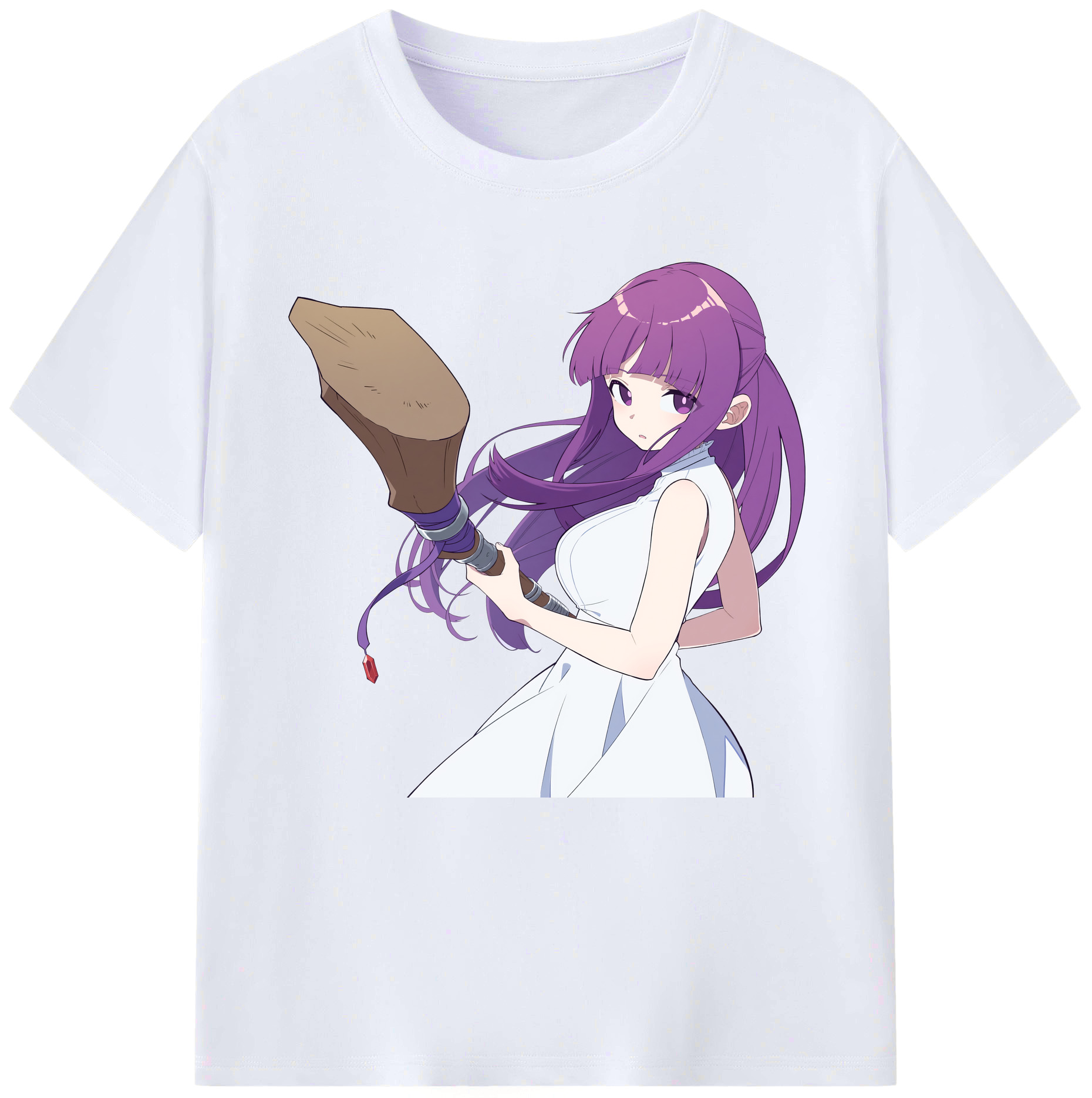 （画像用） 葬送のフリーレン Frieren レディースカジュアルプリントTシャツ（綿100％）