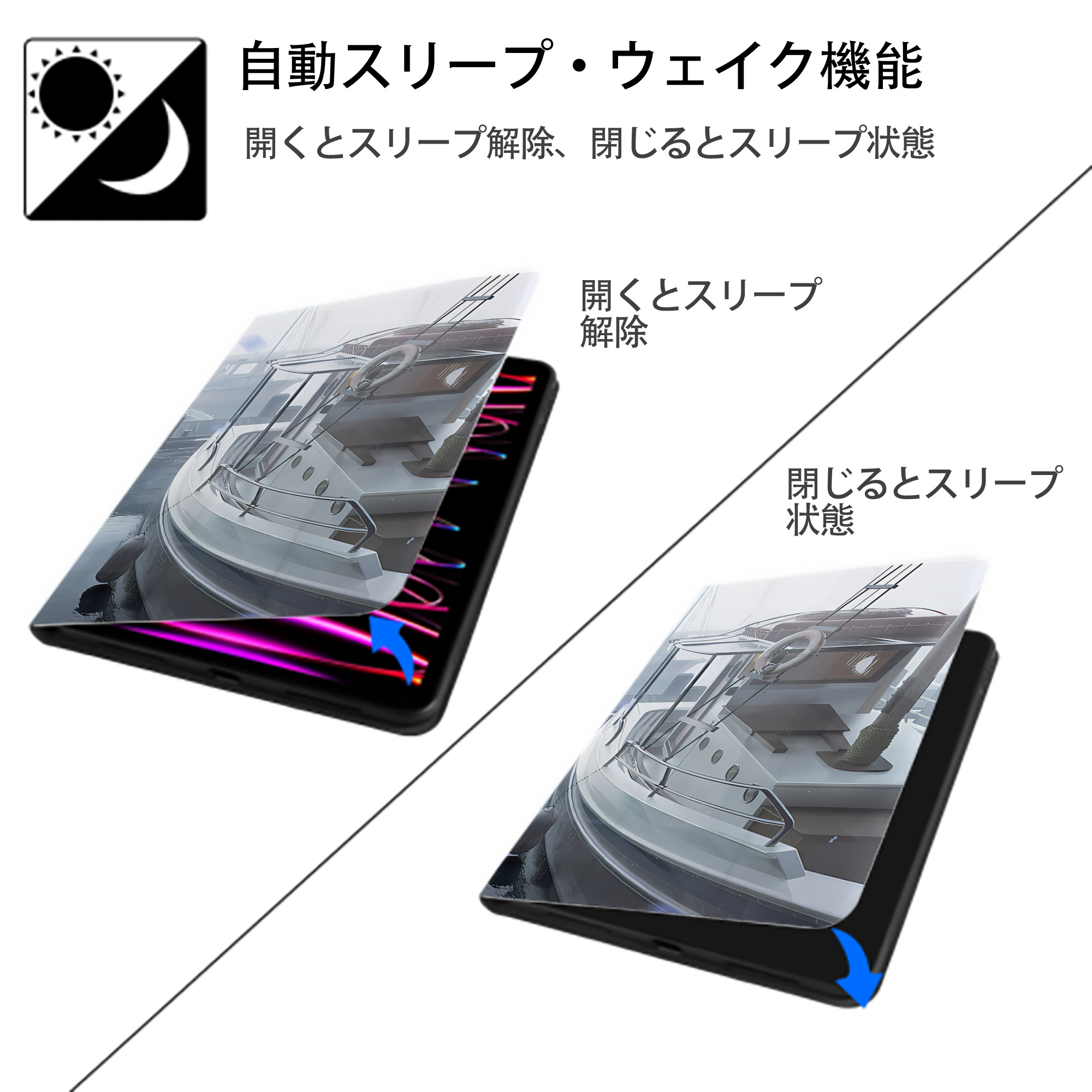 葬送のフリーレン Frieren IPad ケース ブック型 PUレザー TPU 耐衝撃 軽量 薄型 ペン収納なし 全面保護 IPad 各モデル対応