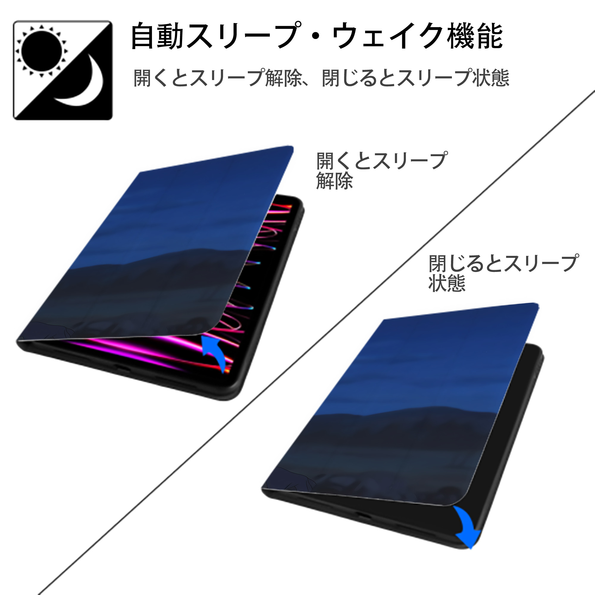 葬送のフリーレン Frieren IPad ケース ブック型 PUレザー TPU 耐衝撃 軽量 薄型 ペン収納なし 全面保護 IPad 各モデル対応