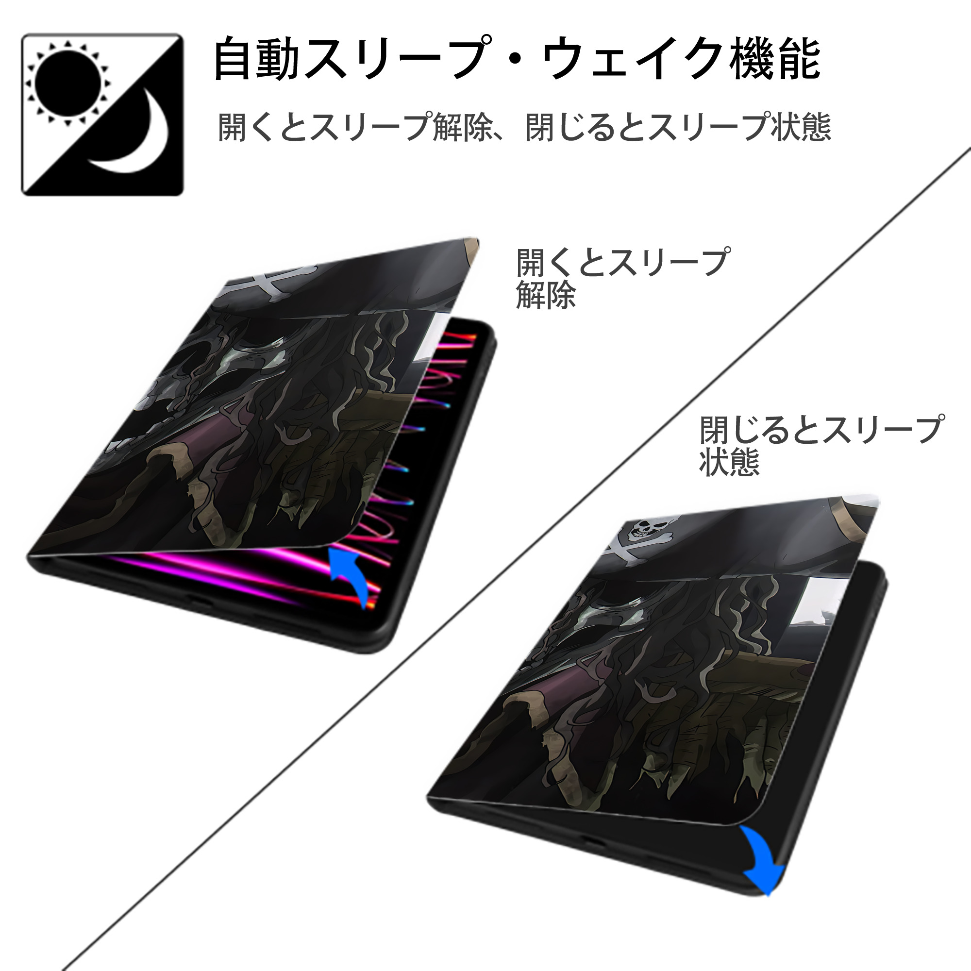 葬送のフリーレン Frieren IPadケース ペンホルダー付き ブックスタイルデザイン