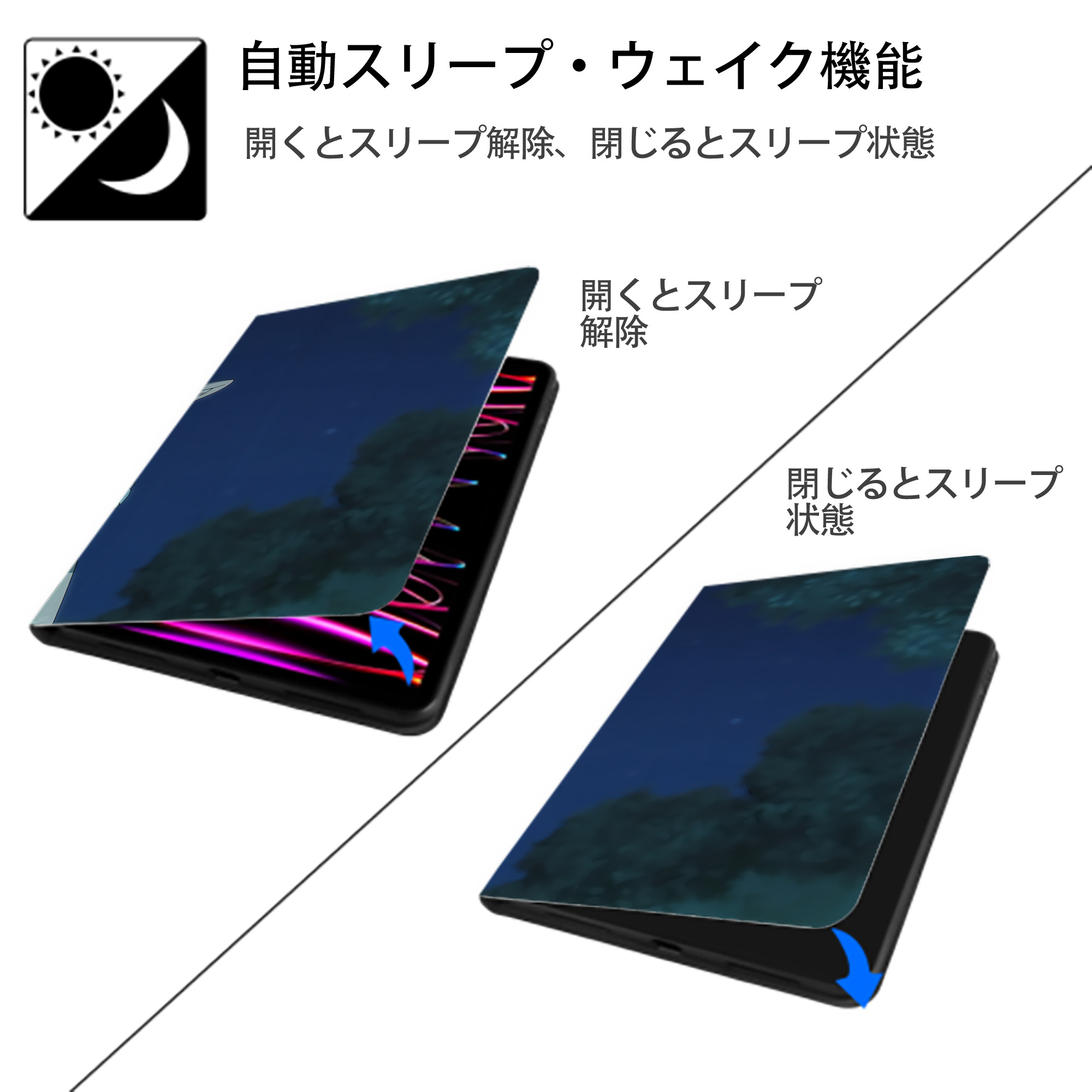 葬送のフリーレン Frieren IPadケース ペンホルダー付き ブックスタイルデザイン