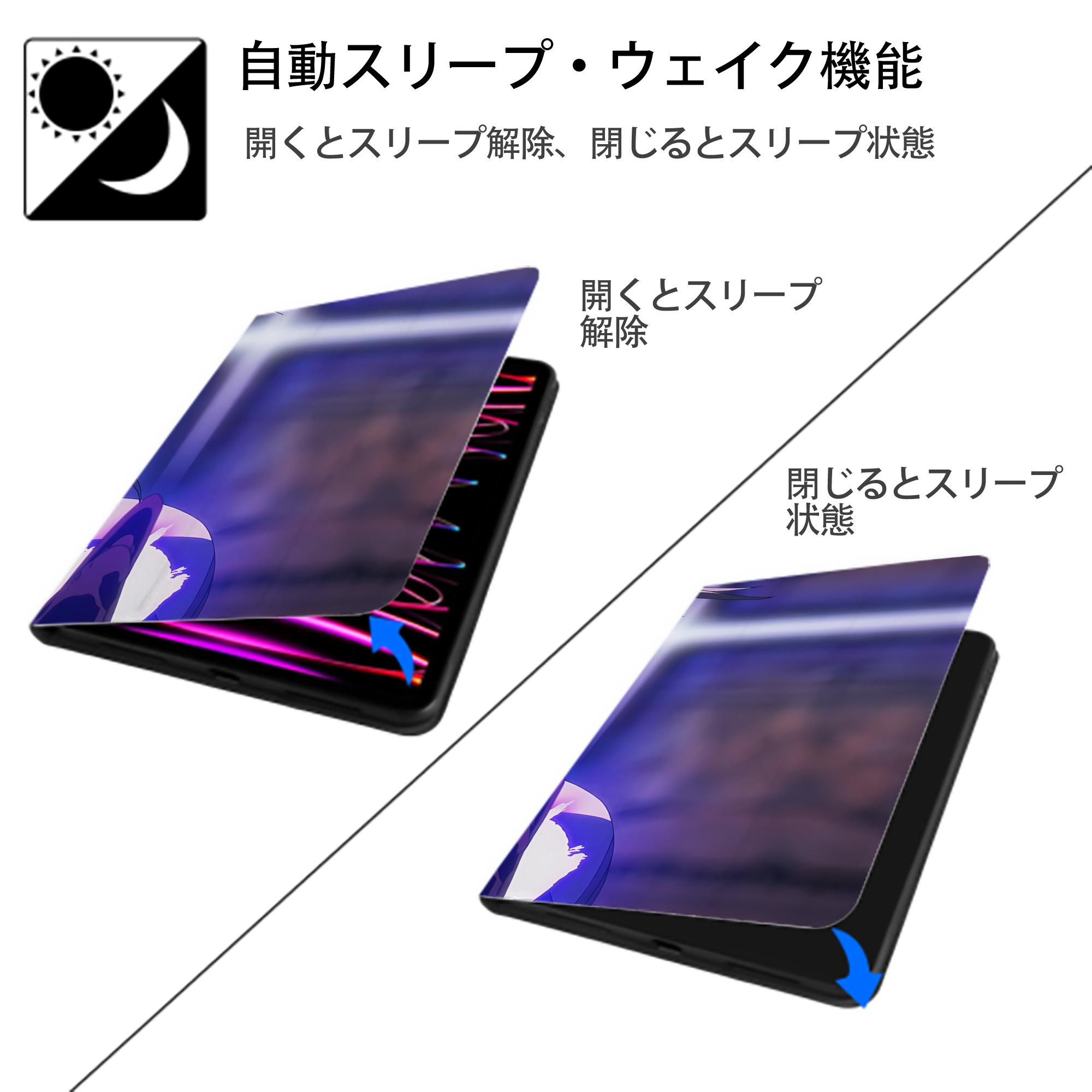 葬送のフリーレン Frieren IPadケース ペンホルダー付き ブックスタイルデザイン