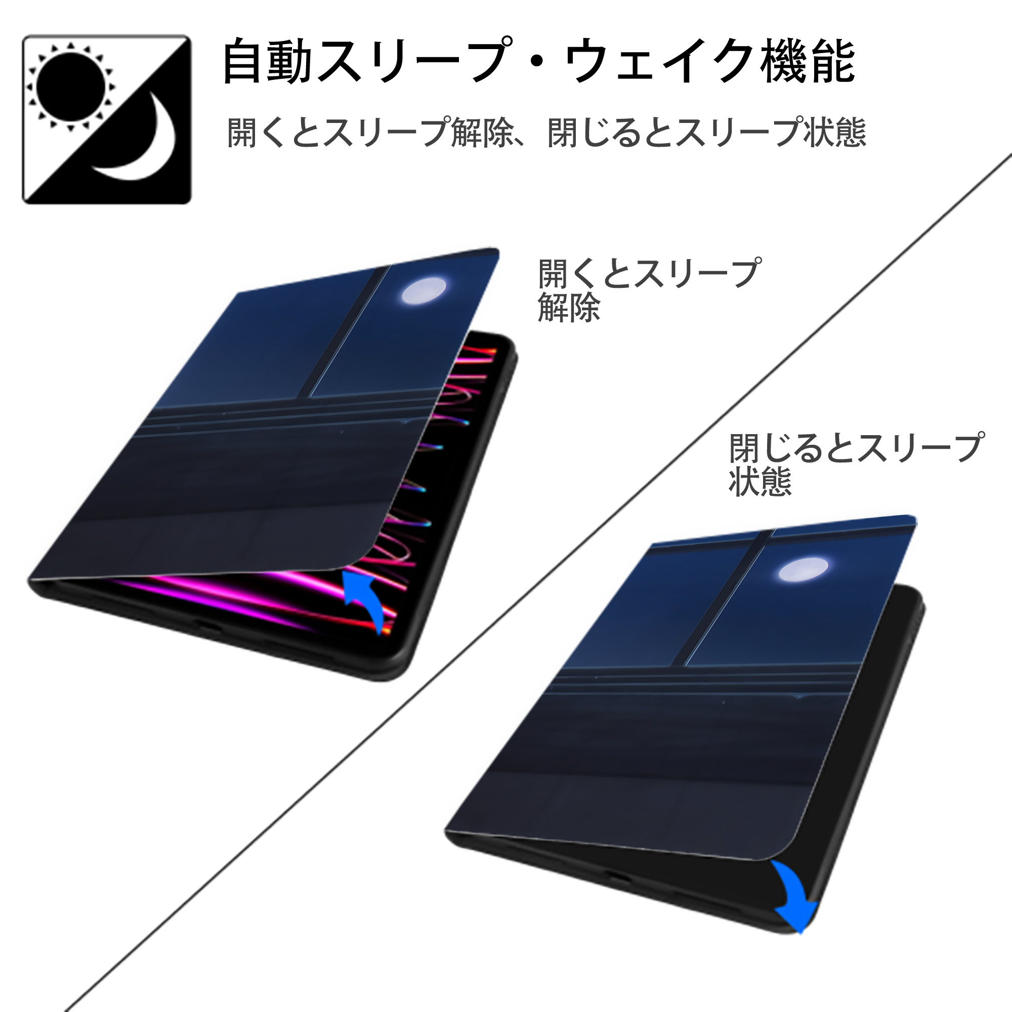 葬送のフリーレン Frieren IPadケース ペンホルダー付き ブックスタイルデザイン