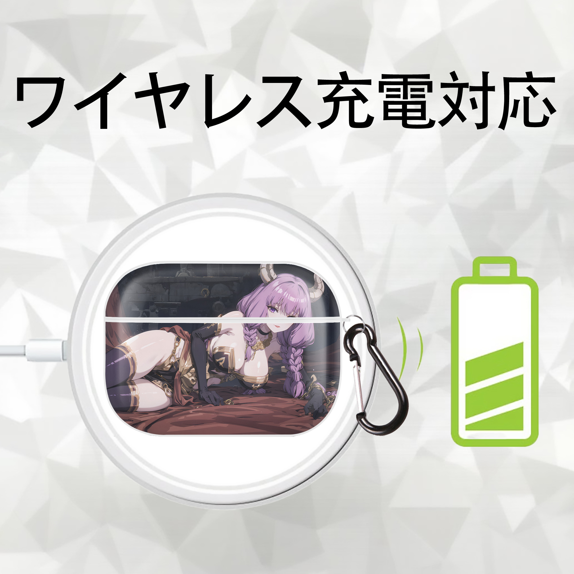 葬送のフリーレン Frieren 【AirPods Pro用】ハードシェル保護ケース 耐衝撃・防指紋・カラビナ付き商品仕様