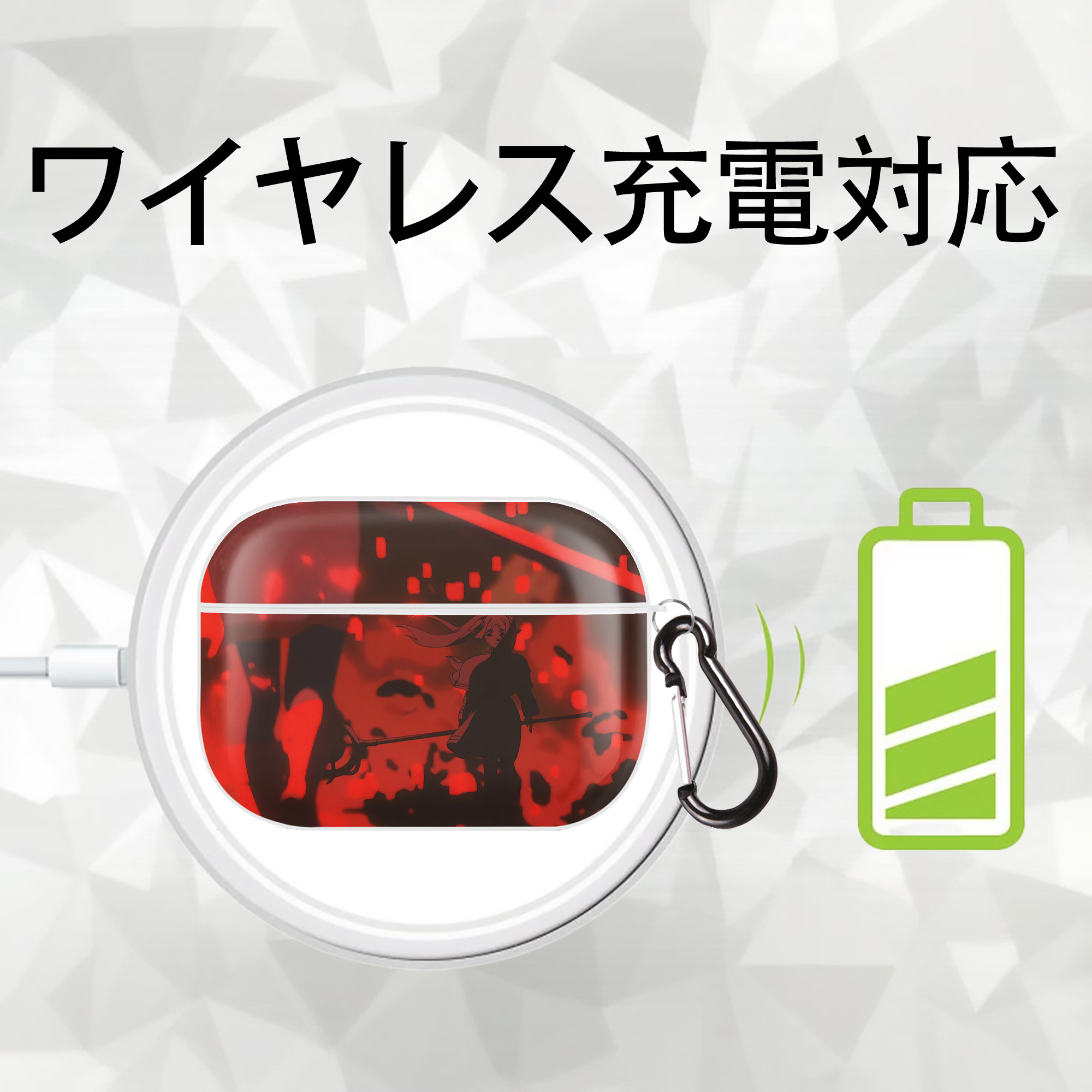 葬送のフリーレン Frieren 【AirPods Pro用】ハードシェル保護ケース 耐衝撃・防指紋・カラビナ付き商品仕様