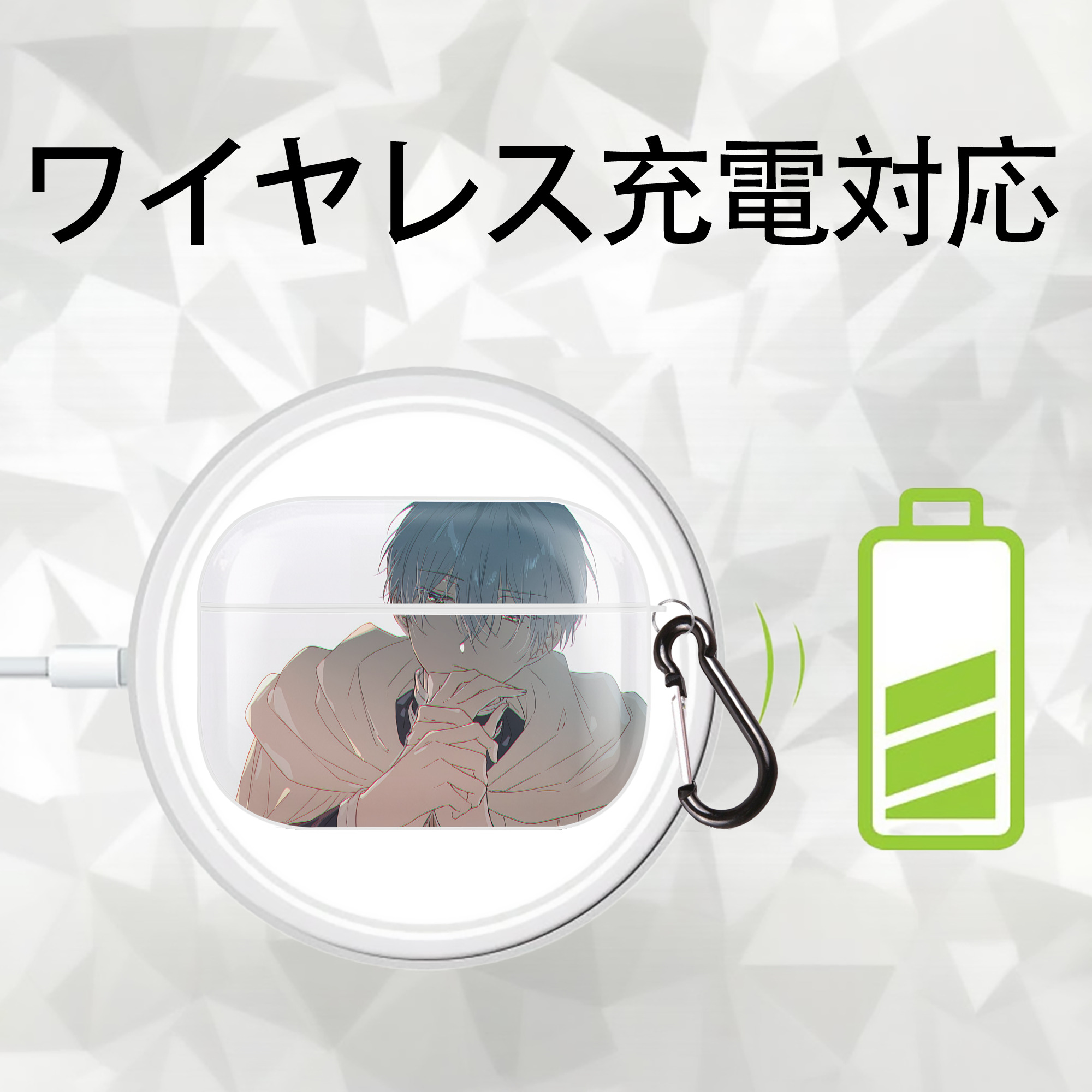 葬送のフリーレン Frieren 【AirPods Pro用】ハードシェル保護ケース 耐衝撃・防指紋・カラビナ付き商品仕様