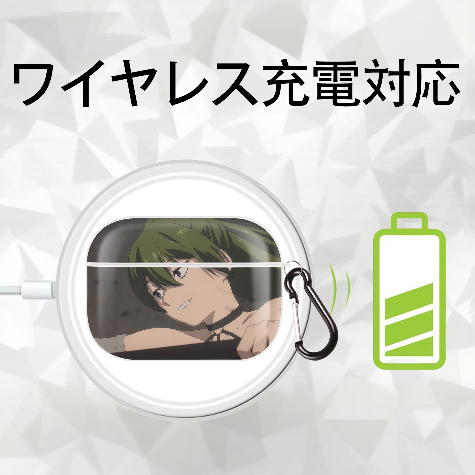 葬送のフリーレン Frieren 【AirPods Pro用】ハードシェル保護ケース 耐衝撃・防指紋・カラビナ付き商品仕様