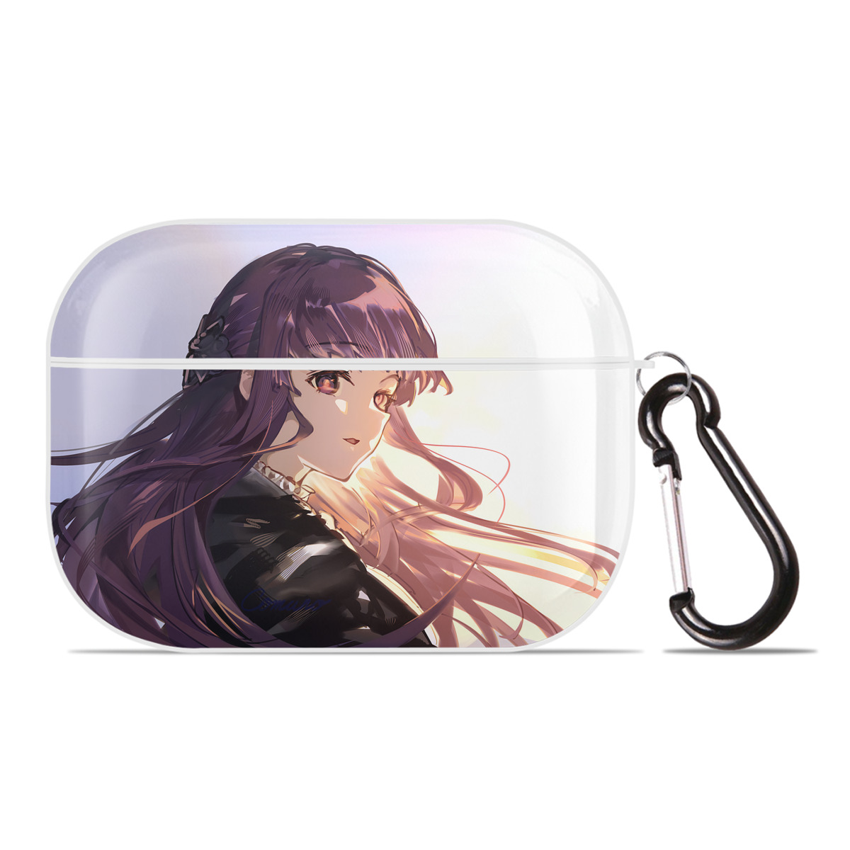 （画像用） 葬送のフリーレン Frieren 【AirPods Pro用】ハードシェル保護ケース 耐衝撃・防指紋・カラビナ付き商品仕様