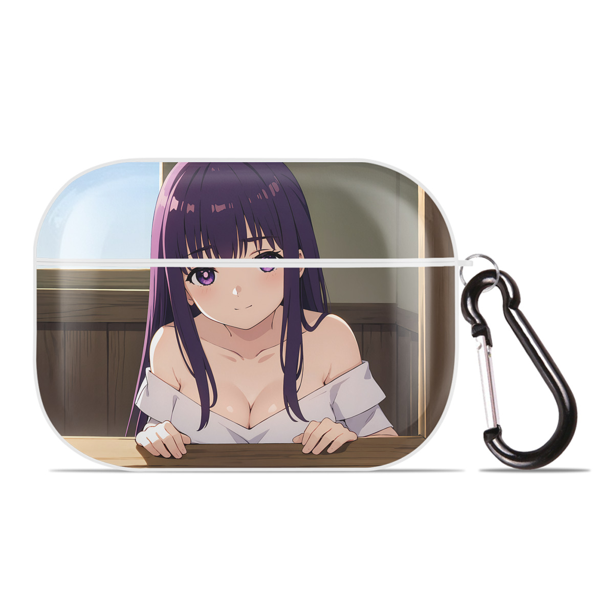 （画像用） 葬送のフリーレン Frieren 【AirPods Pro用】ハードシェル保護ケース 耐衝撃・防指紋・カラビナ付き商品仕様