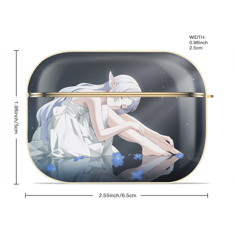 葬送のフリーレン Frieren 【AirPods Pro用】ハードシェル保護ケース｜耐衝撃・防指紋・カラビナ付き商品仕様
