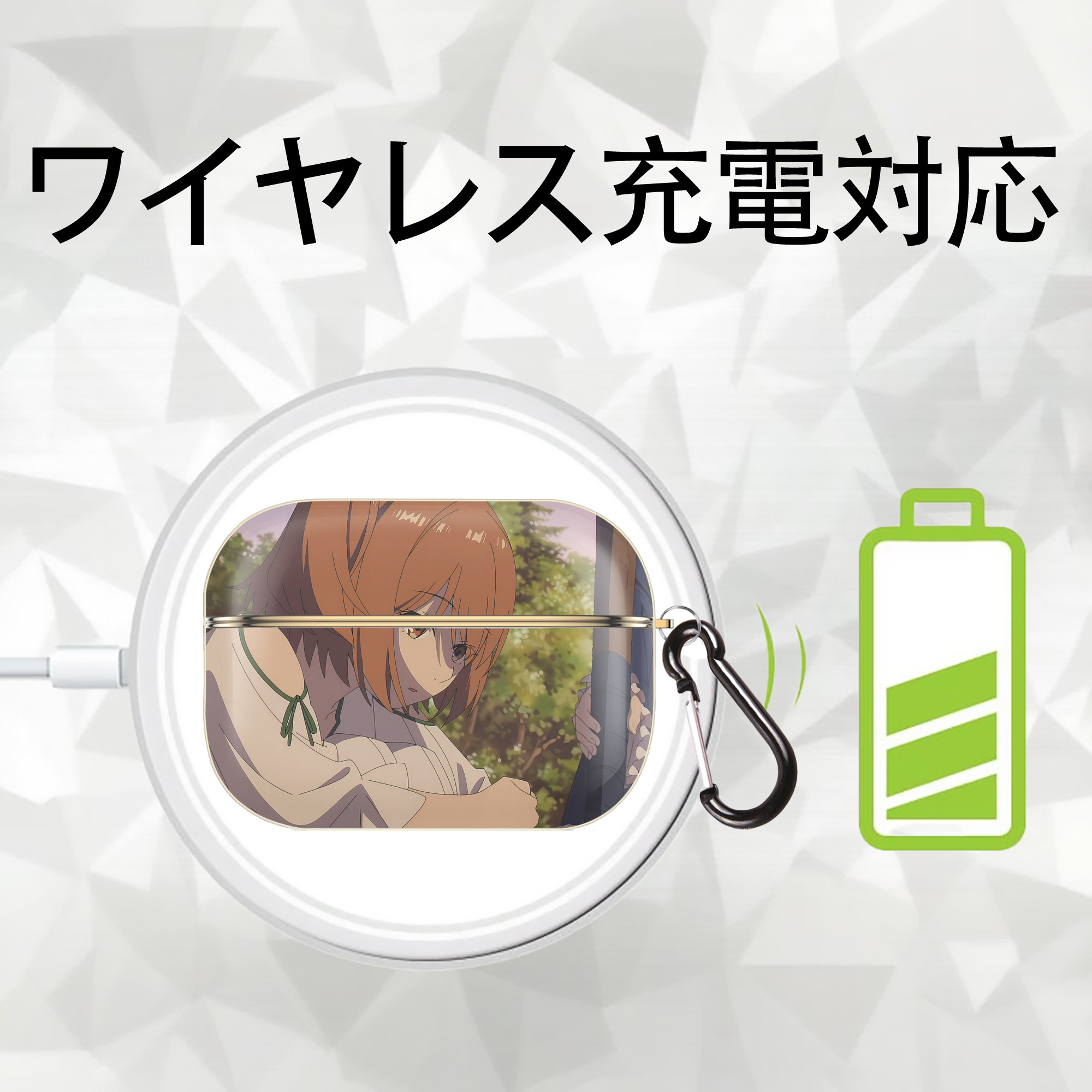 葬送のフリーレン Frieren 【AirPods Pro用】ハードシェル保護ケース｜耐衝撃・防指紋・カラビナ付き商品仕様