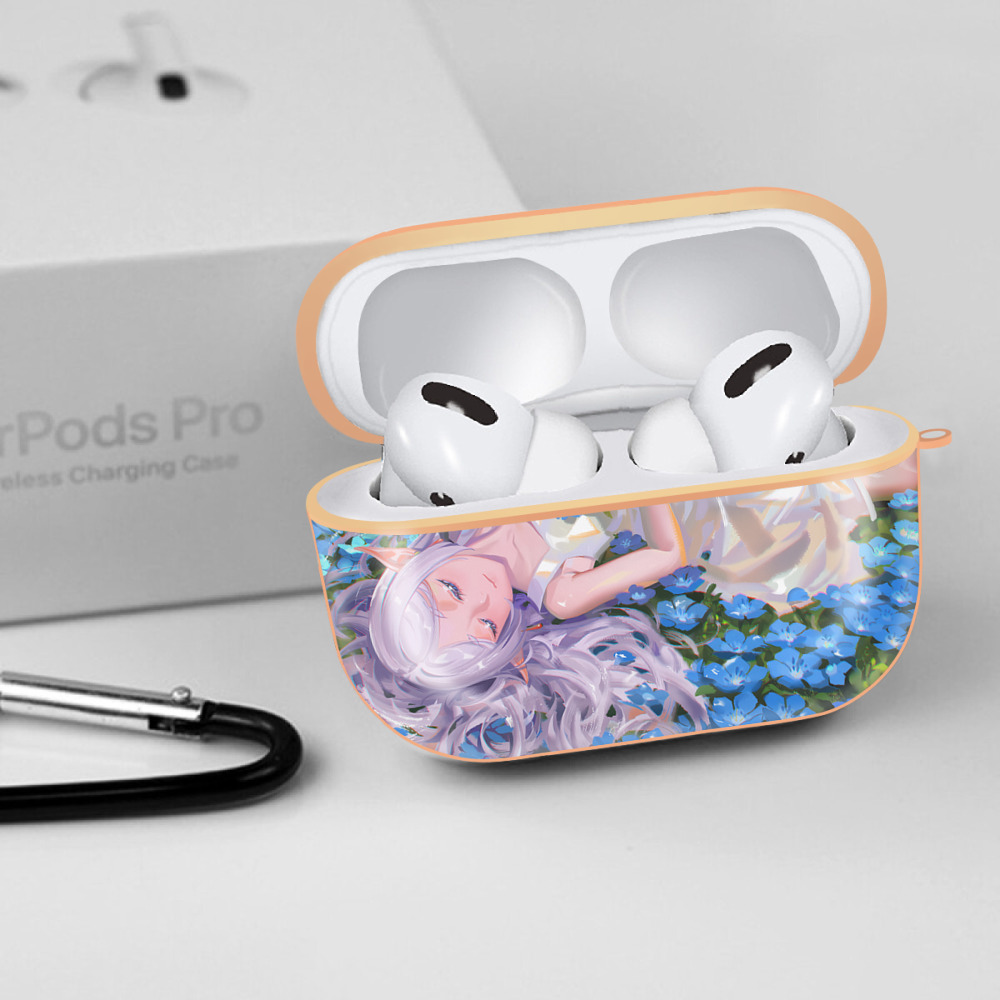 葬送のフリーレン Frieren 【AirPods Pro用】ハードシェル保護ケース｜耐衝撃・防指紋・カラビナ付き商品仕様