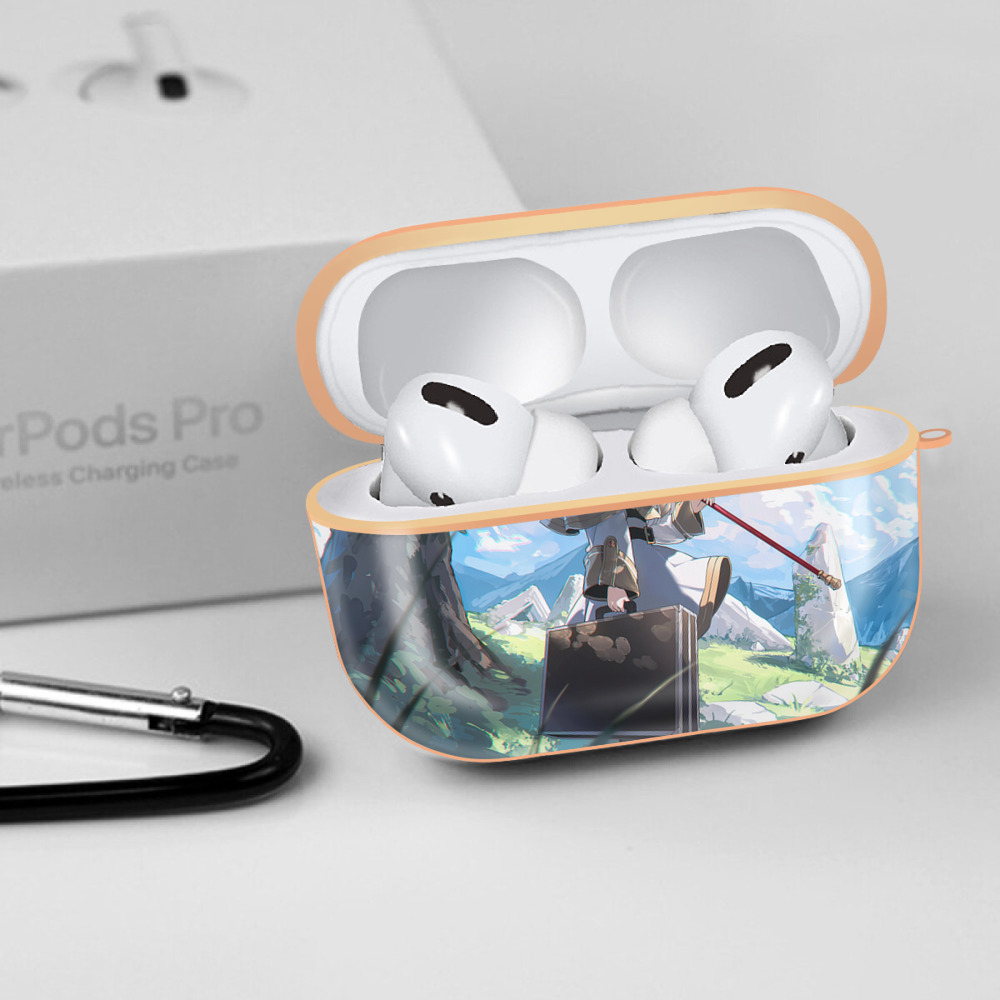 葬送のフリーレン Frieren 【AirPods Pro用】ハードシェル保護ケース｜耐衝撃・防指紋・カラビナ付き商品仕様