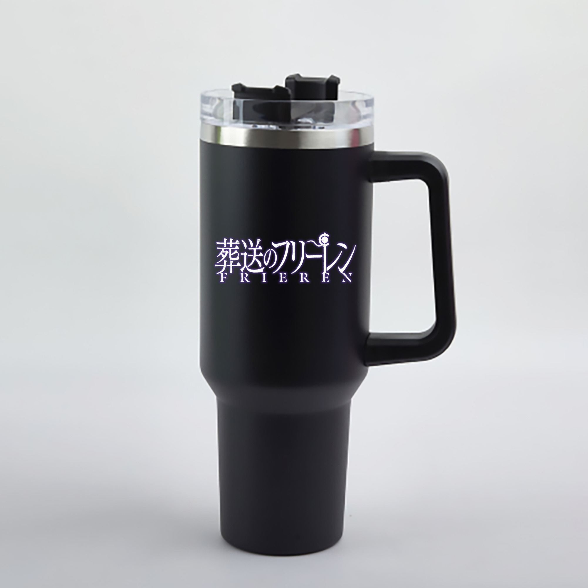 （画像用） 葬送のフリーレン Frieren 1200mL車用タンブラー - クリスタルステッカー（プラスチックストロー付き）