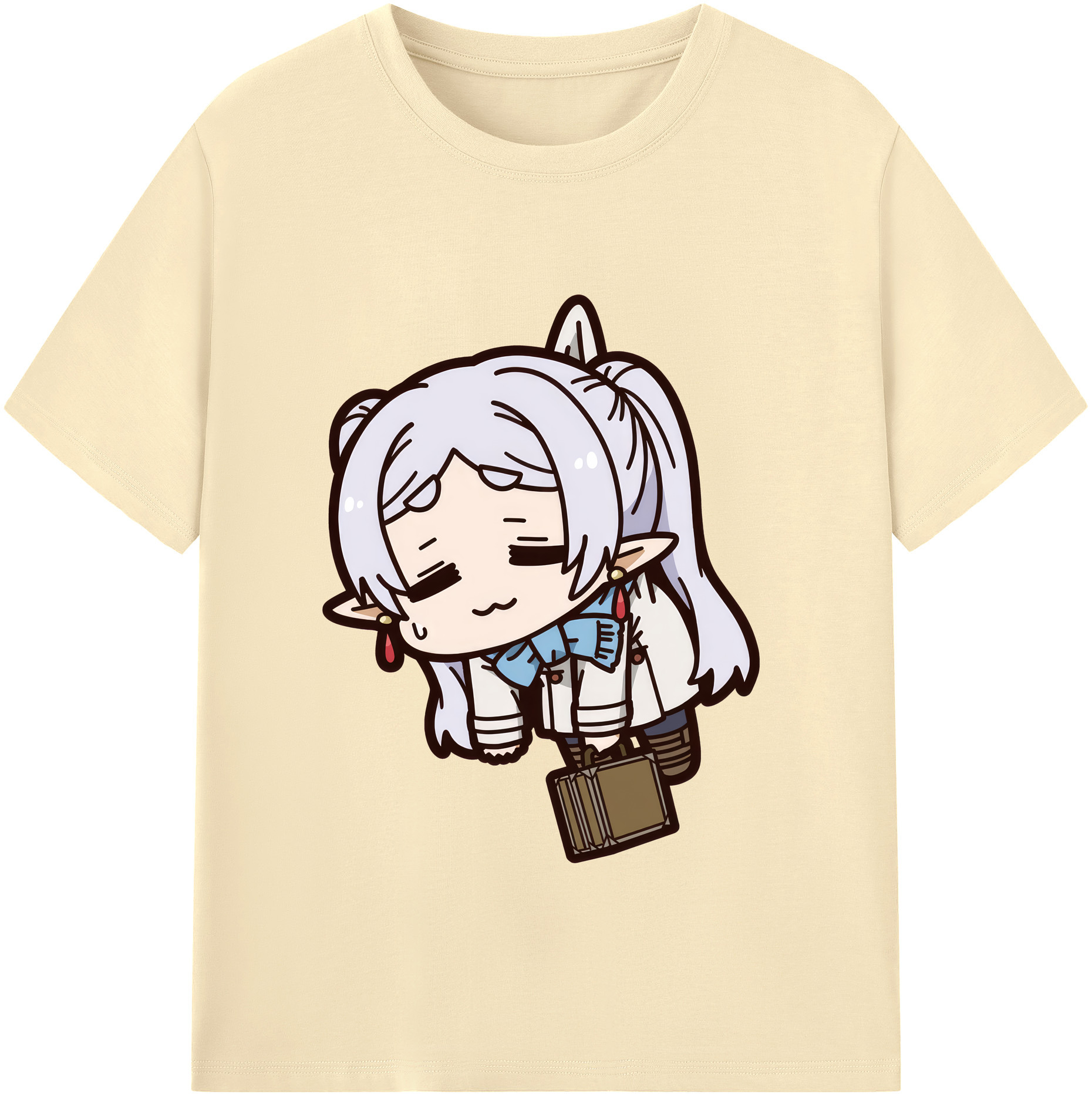 （画像用） 葬送のフリーレン Frieren 綿100％半袖Tシャツ（フロントプリント）