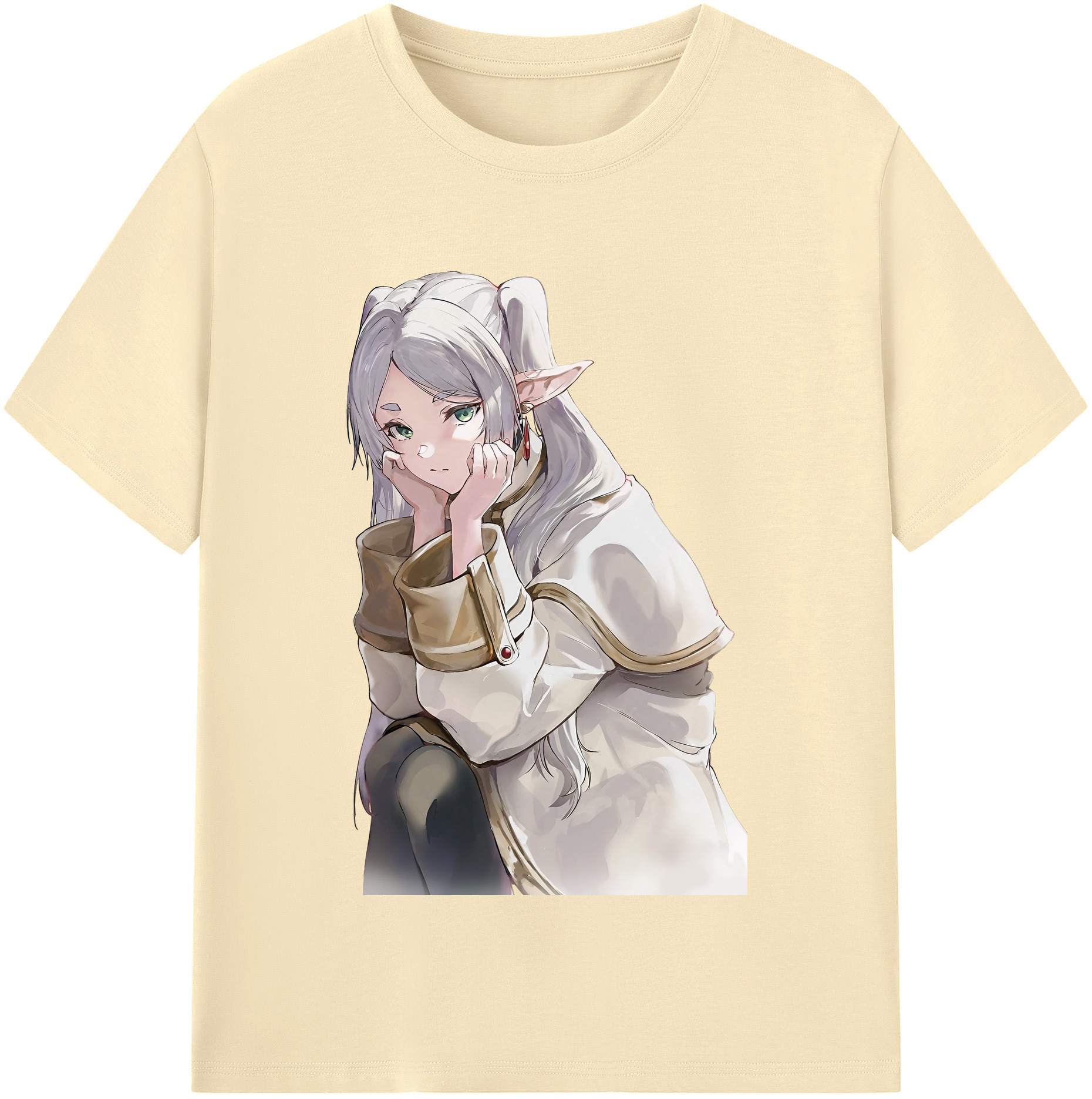 （画像用） 葬送のフリーレン Frieren 綿100％半袖Tシャツ（フロントプリント）