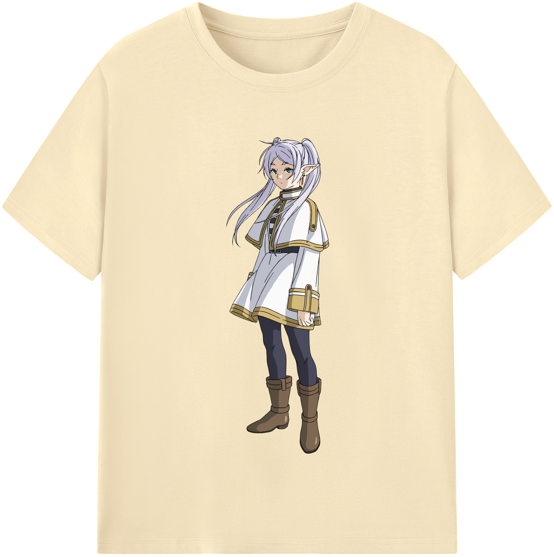 （画像用） 葬送のフリーレン Frieren 綿100％半袖Tシャツ（フロントプリント）