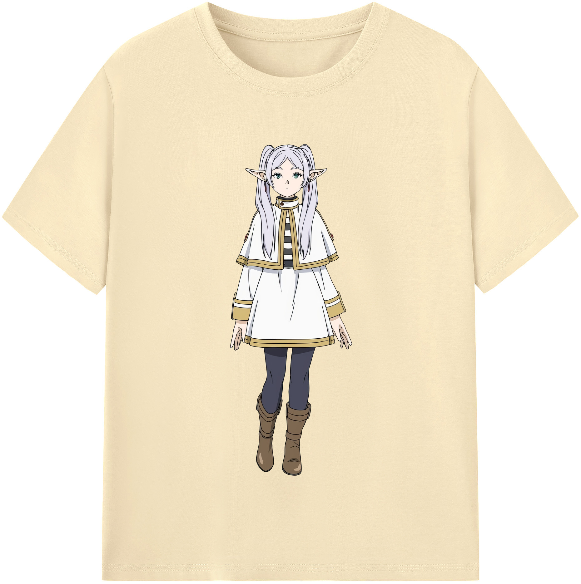 （画像用） 葬送のフリーレン Frieren 綿100％半袖Tシャツ（フロントプリント）