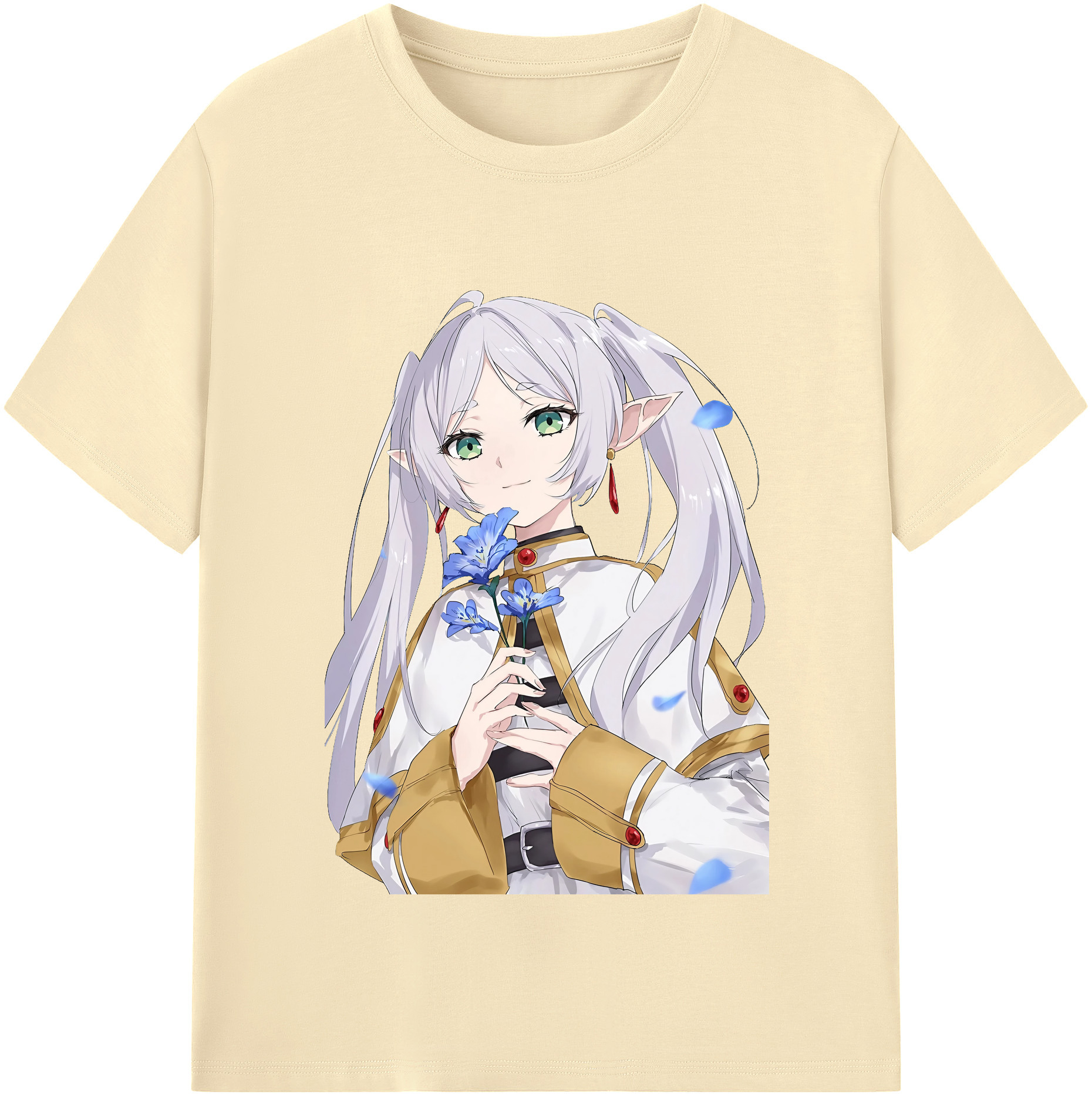 （画像用） 葬送のフリーレン Frieren 綿100％半袖Tシャツ（フロントプリント）
