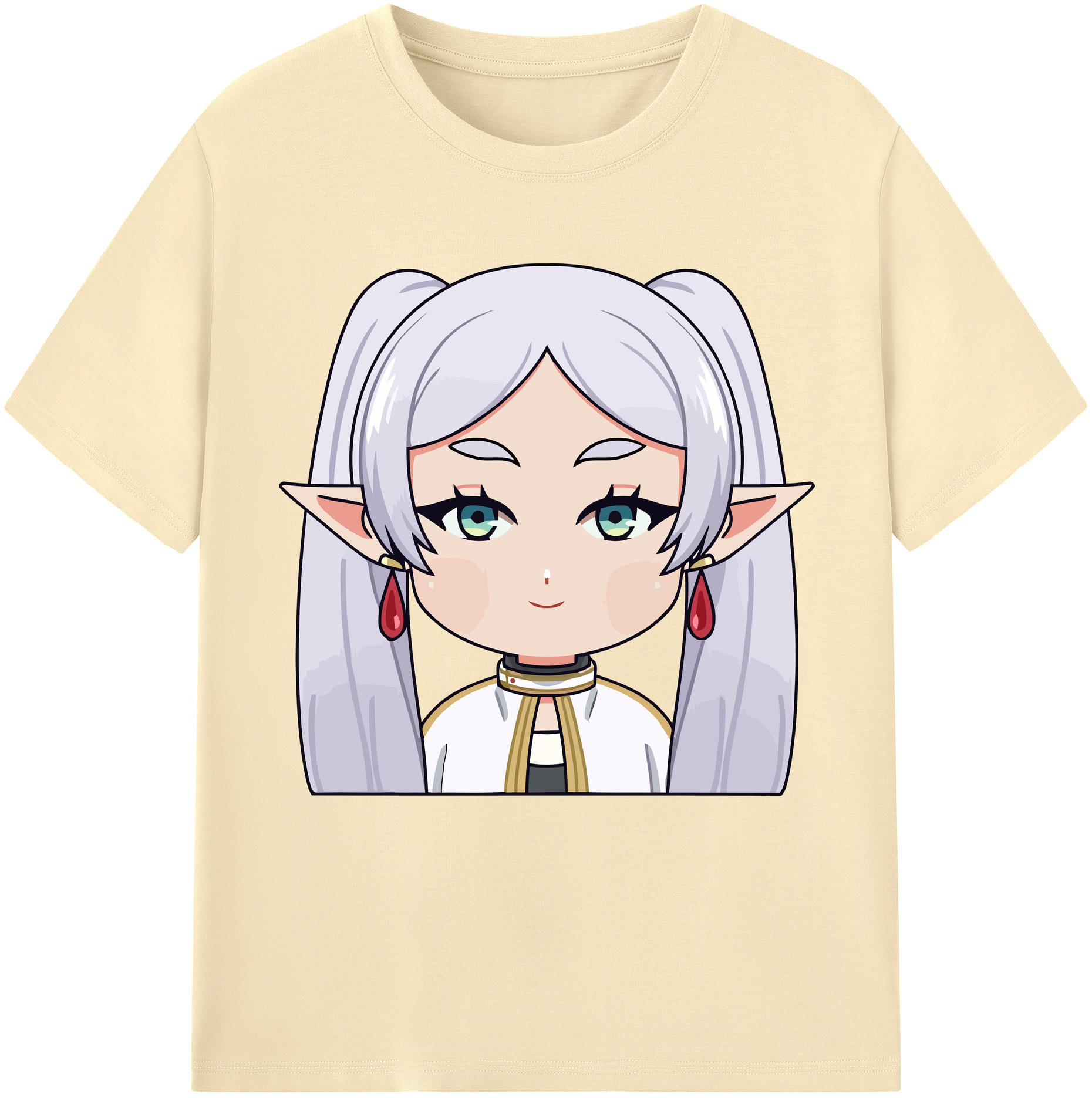（画像用） 葬送のフリーレン Frieren 綿100％半袖Tシャツ（フロントプリント）