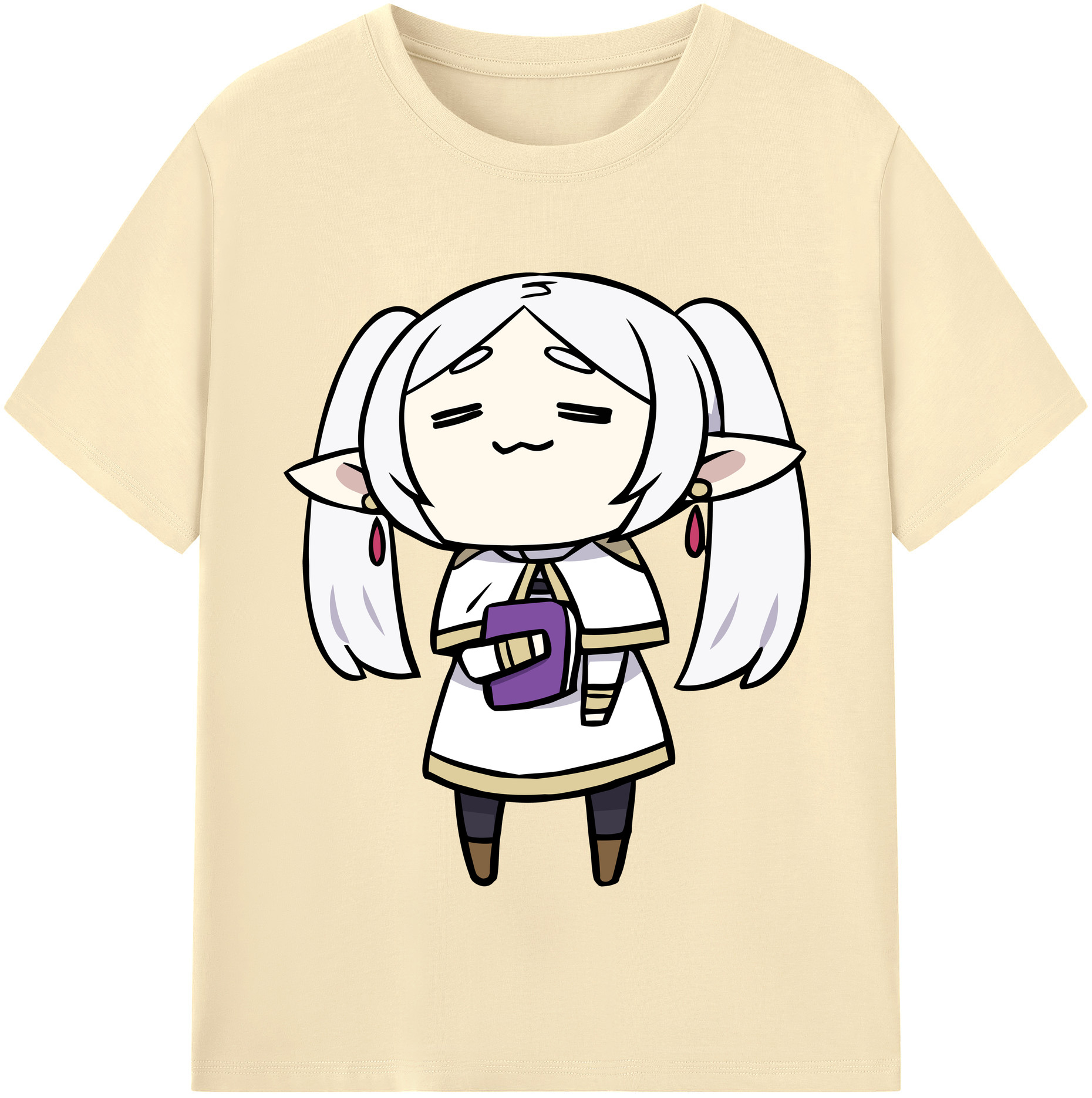 （画像用） 葬送のフリーレン Frieren 綿100％半袖Tシャツ（フロントプリント）
