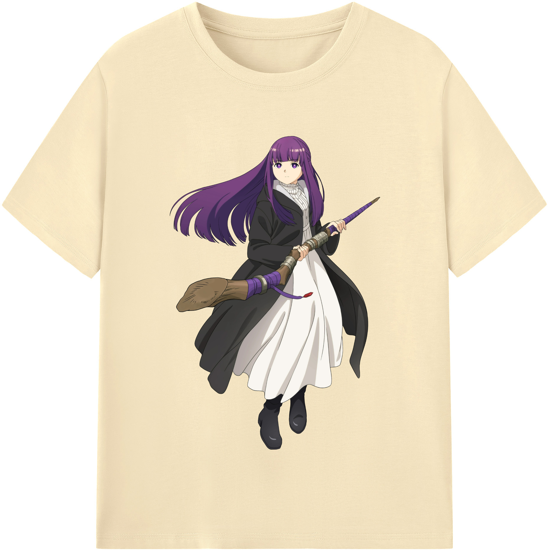 （画像用） 葬送のフリーレン Frieren 綿100％半袖Tシャツ（フロントプリント）