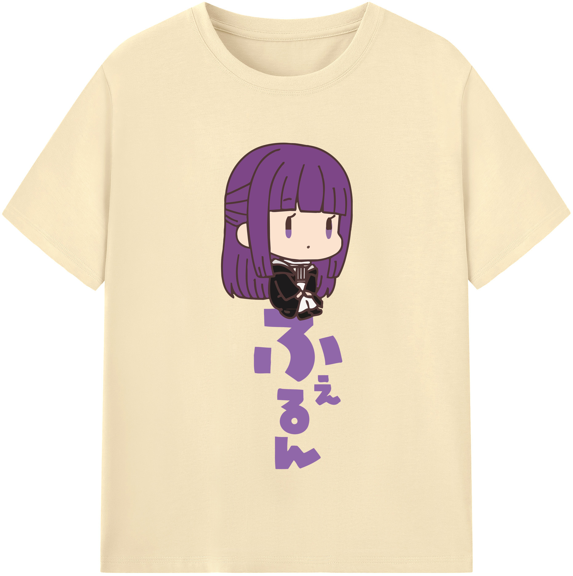 （画像用） 葬送のフリーレン Frieren 綿100％半袖Tシャツ（フロントプリント）