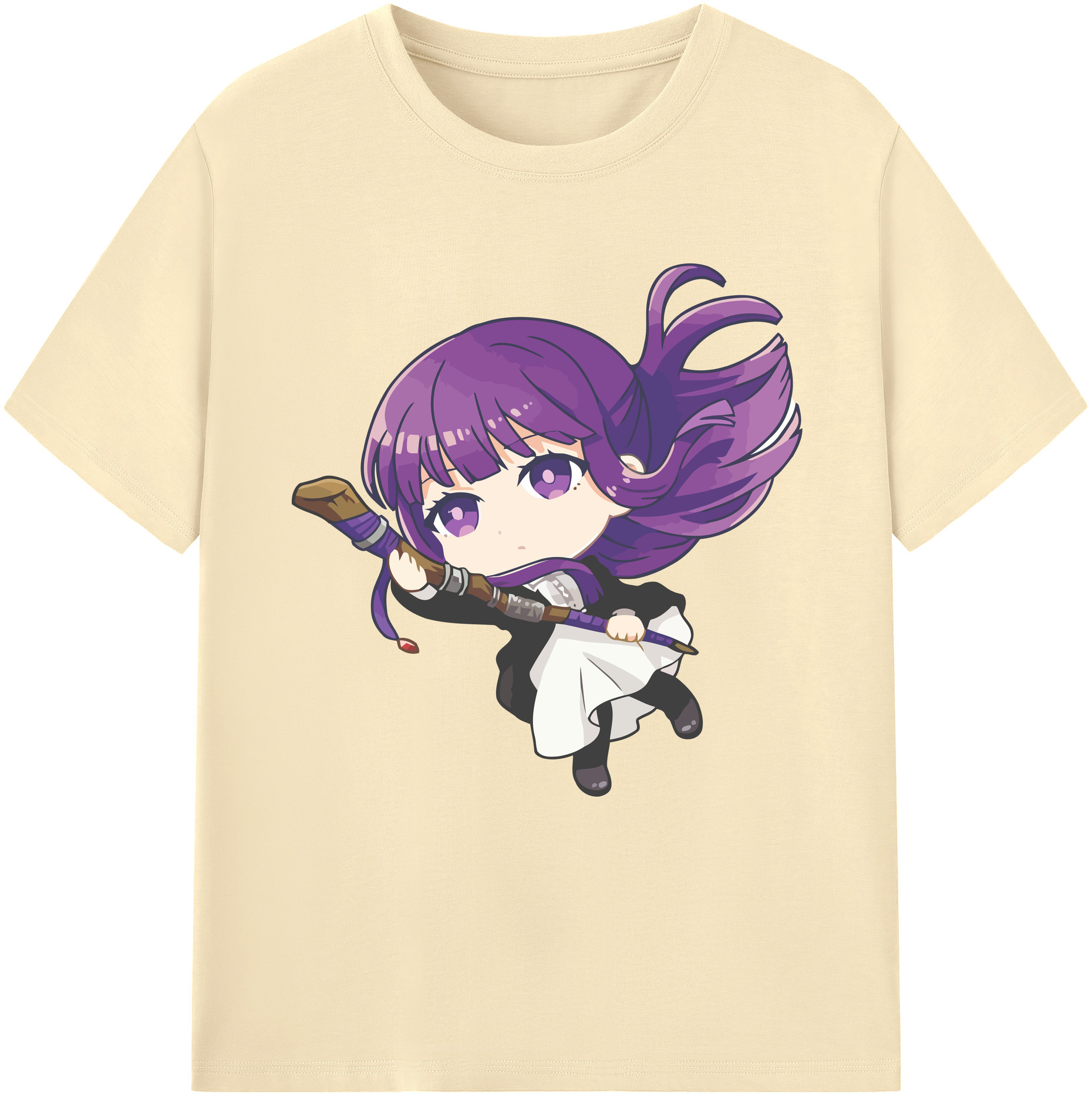 （画像用） 葬送のフリーレン Frieren 綿100％半袖Tシャツ（フロントプリント）