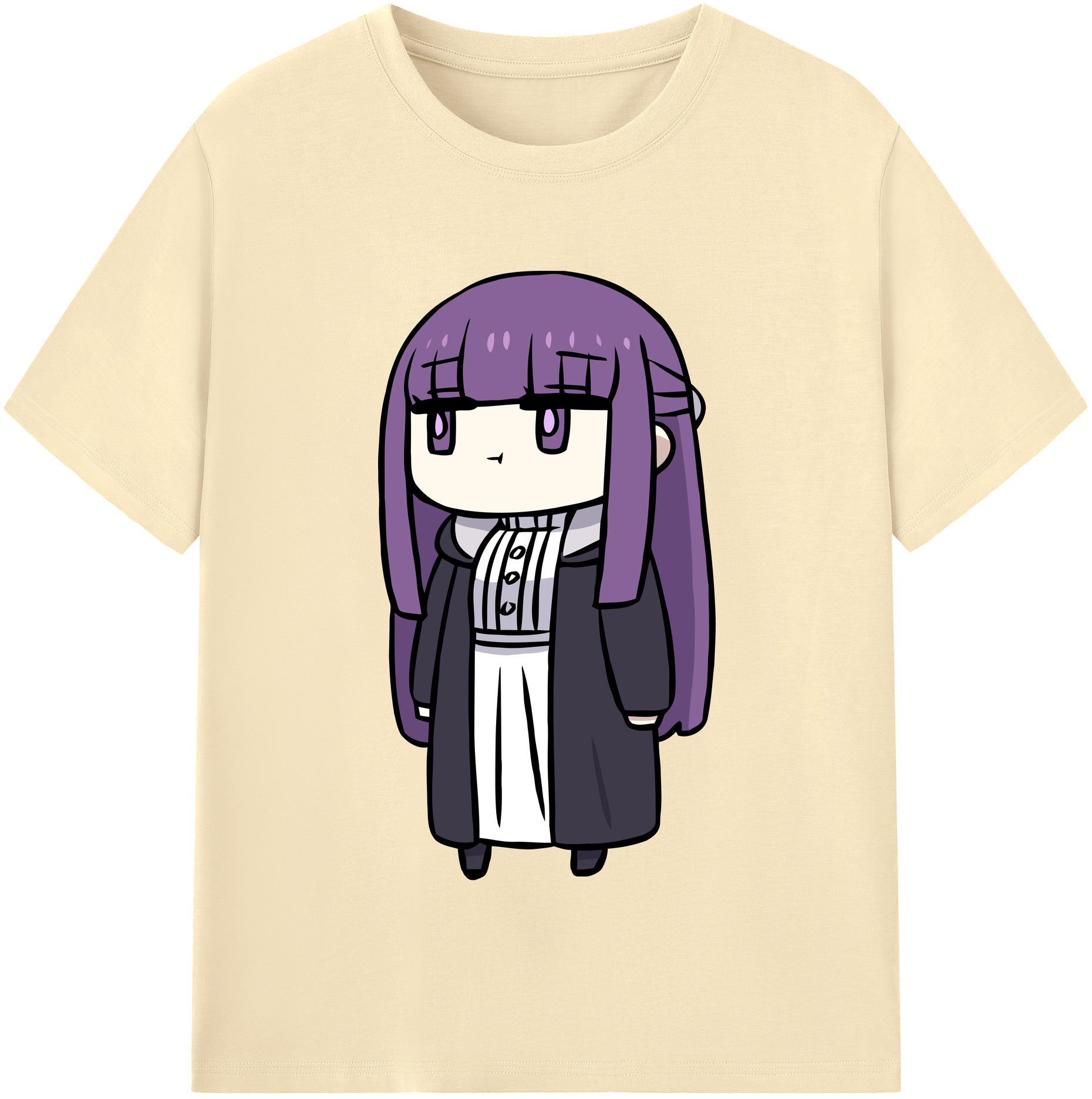 （画像用） 葬送のフリーレン Frieren 綿100％半袖Tシャツ（フロントプリント）