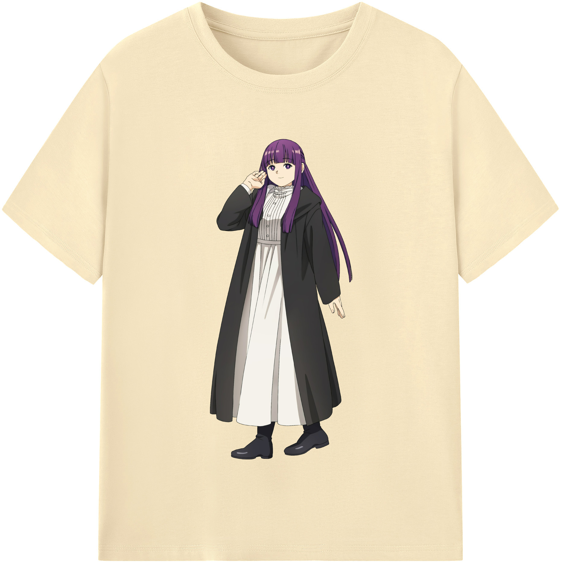 （画像用） 葬送のフリーレン Frieren 綿100％半袖Tシャツ（フロントプリント）