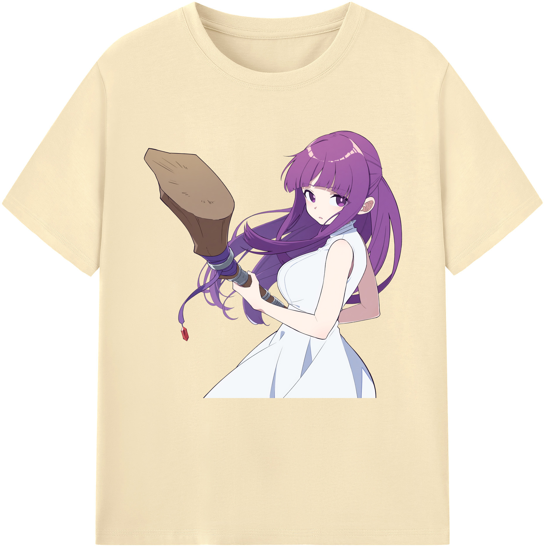 （画像用） 葬送のフリーレン Frieren 綿100％半袖Tシャツ（フロントプリント）