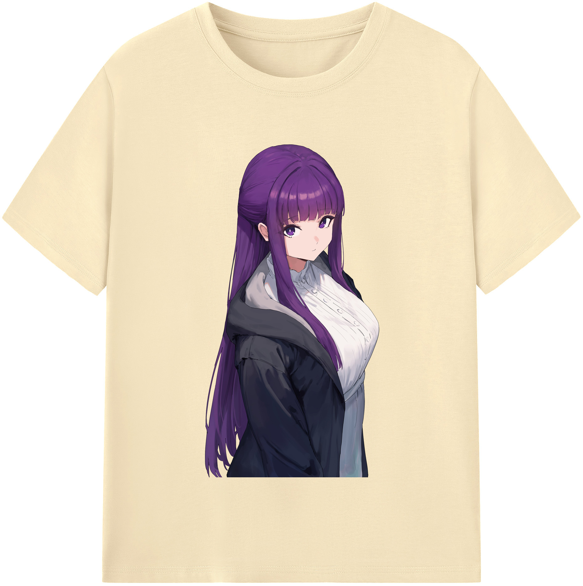 （画像用） 葬送のフリーレン Frieren 綿100％半袖Tシャツ（フロントプリント）