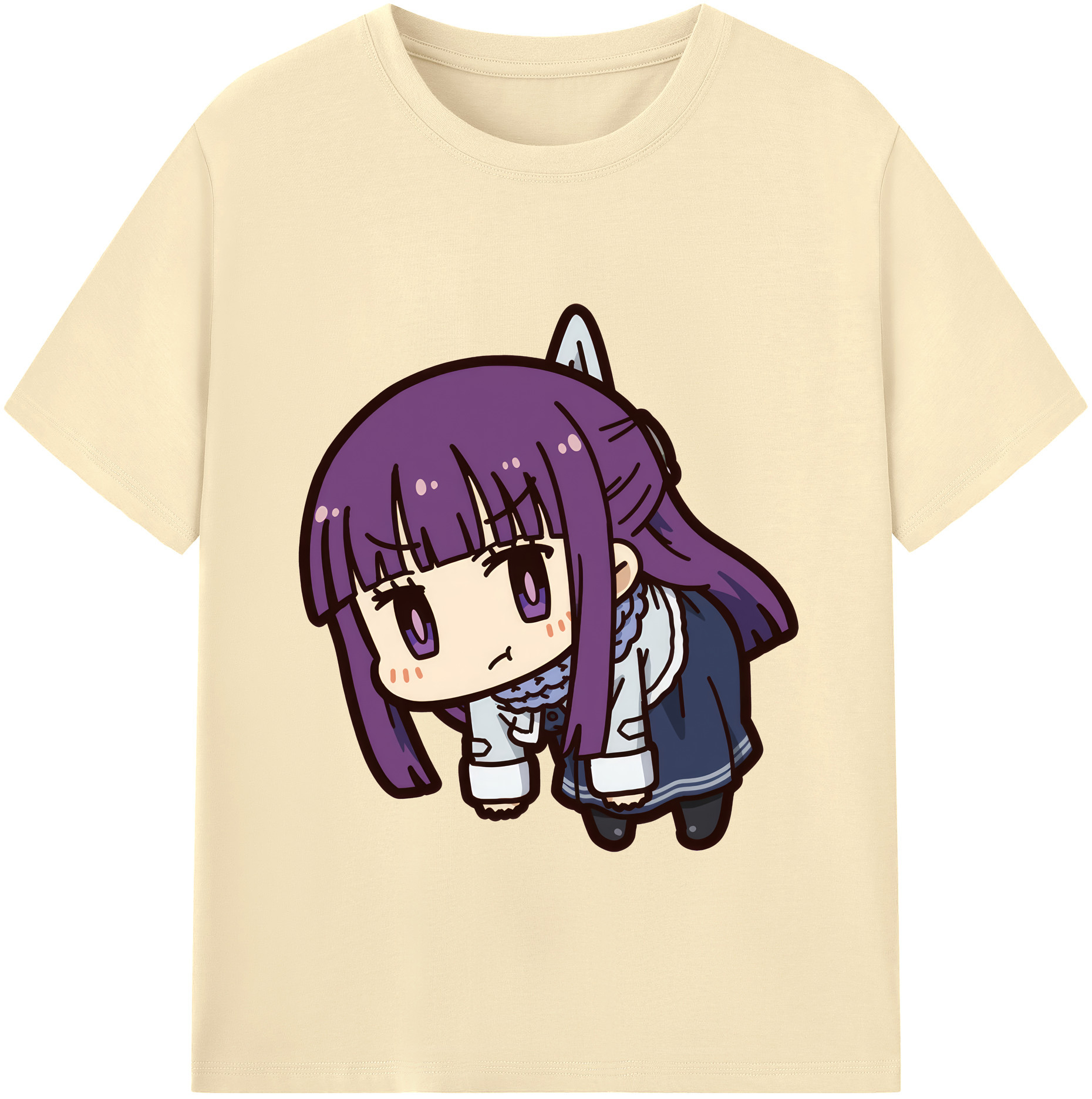（画像用） 葬送のフリーレン Frieren 綿100％半袖Tシャツ（フロントプリント）