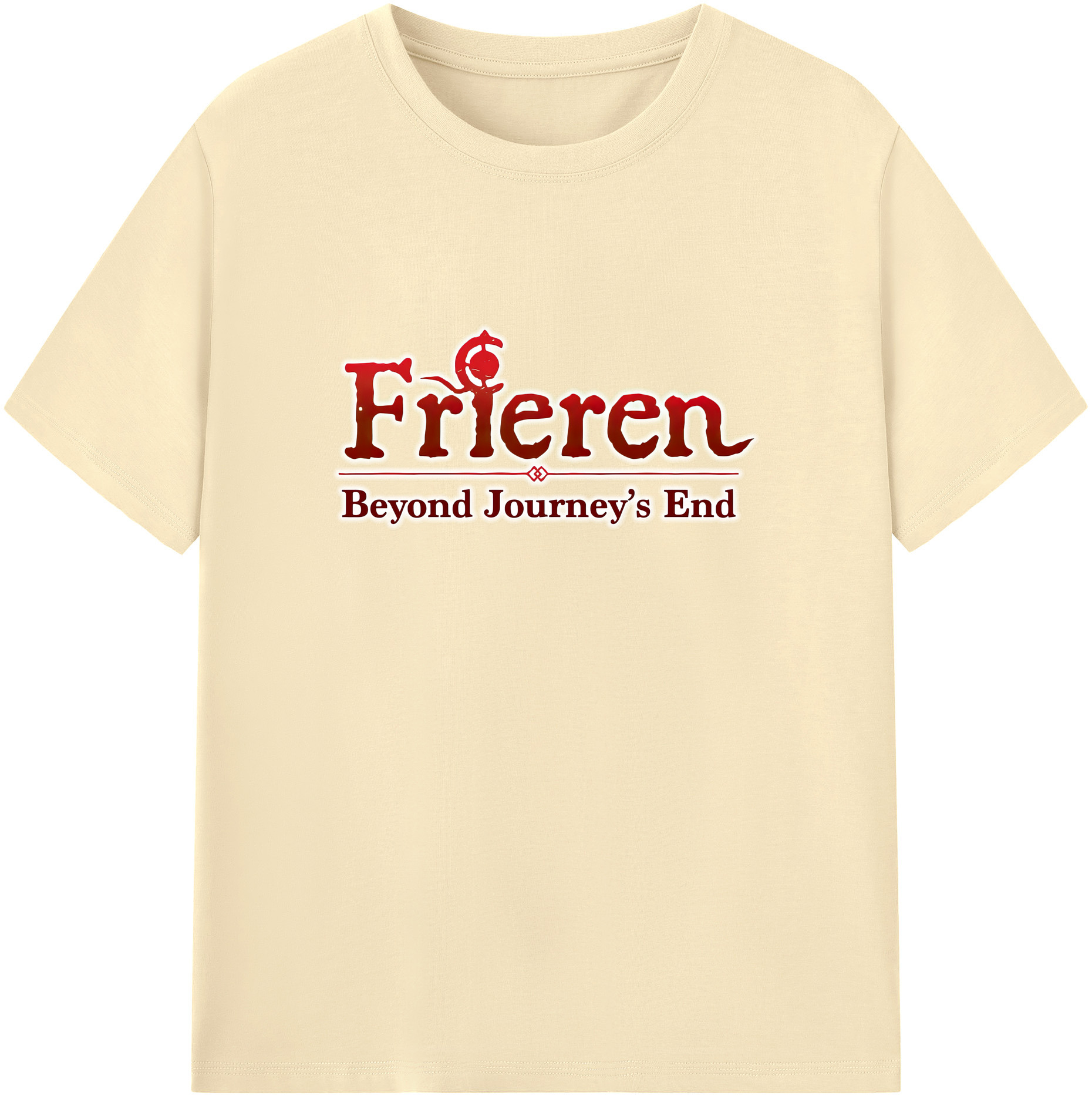 （画像用） 葬送のフリーレン Frieren 綿100％半袖Tシャツ（フロントプリント）