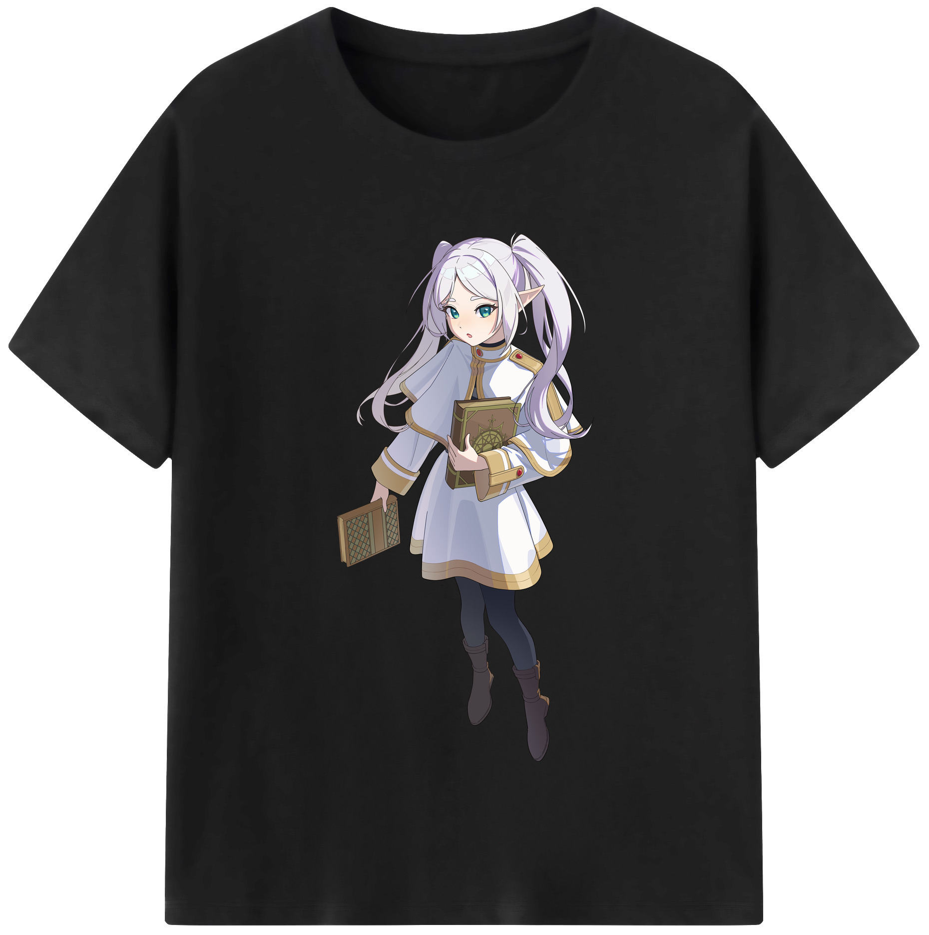 （画像用） 葬送のフリーレン Frieren 綿100％半袖Tシャツ（フロントプリント）