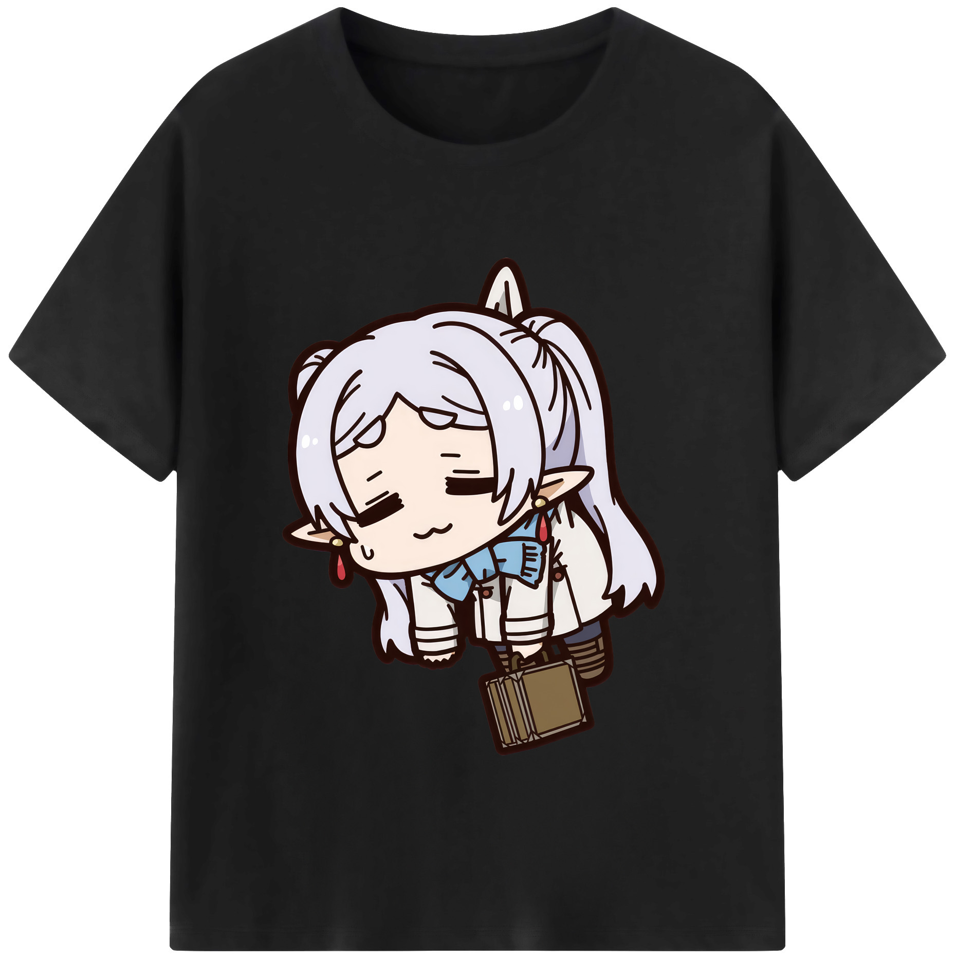 （画像用） 葬送のフリーレン Frieren 綿100％半袖Tシャツ（フロントプリント）