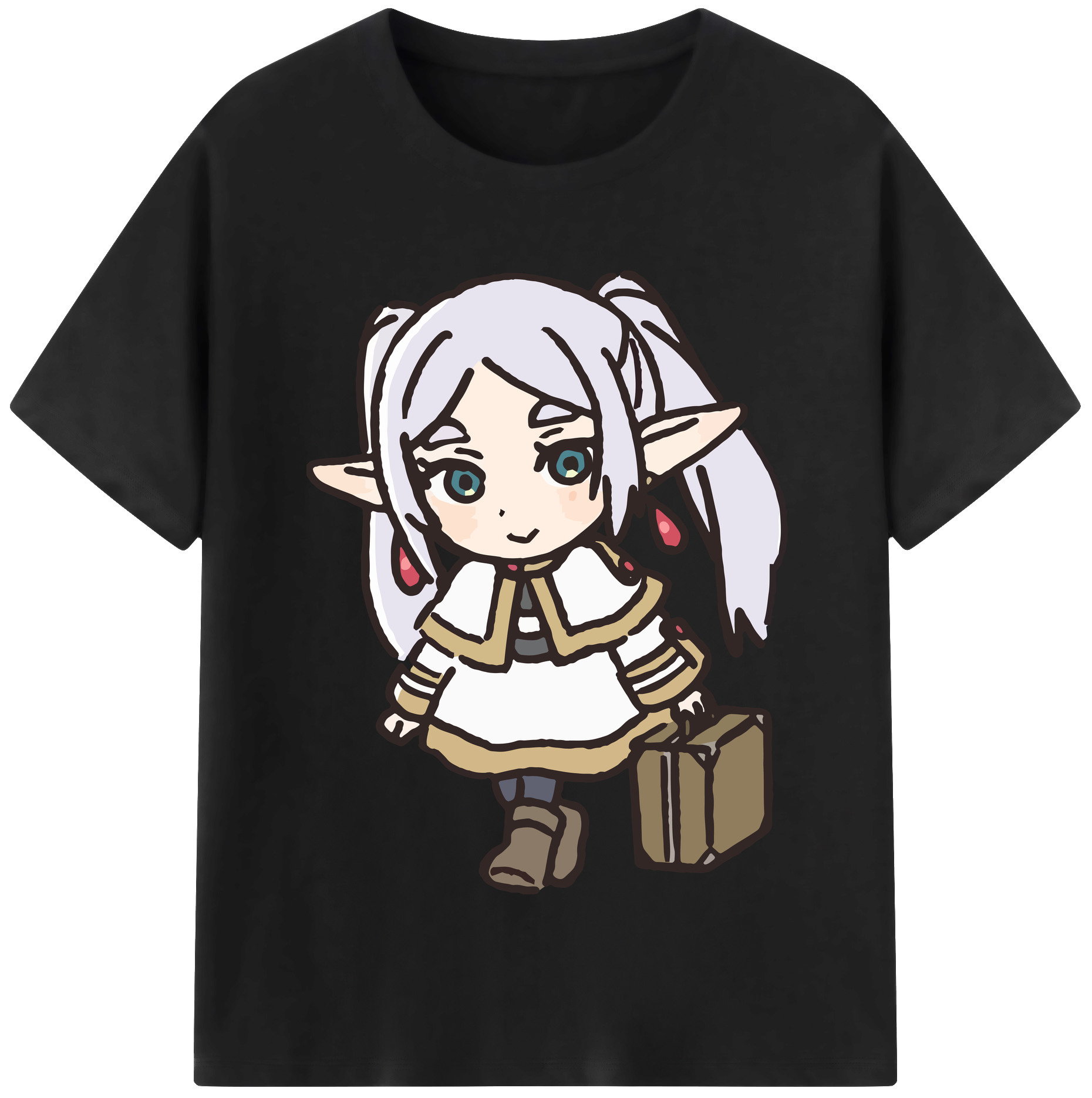 （画像用） 葬送のフリーレン Frieren 綿100％半袖Tシャツ（フロントプリント）