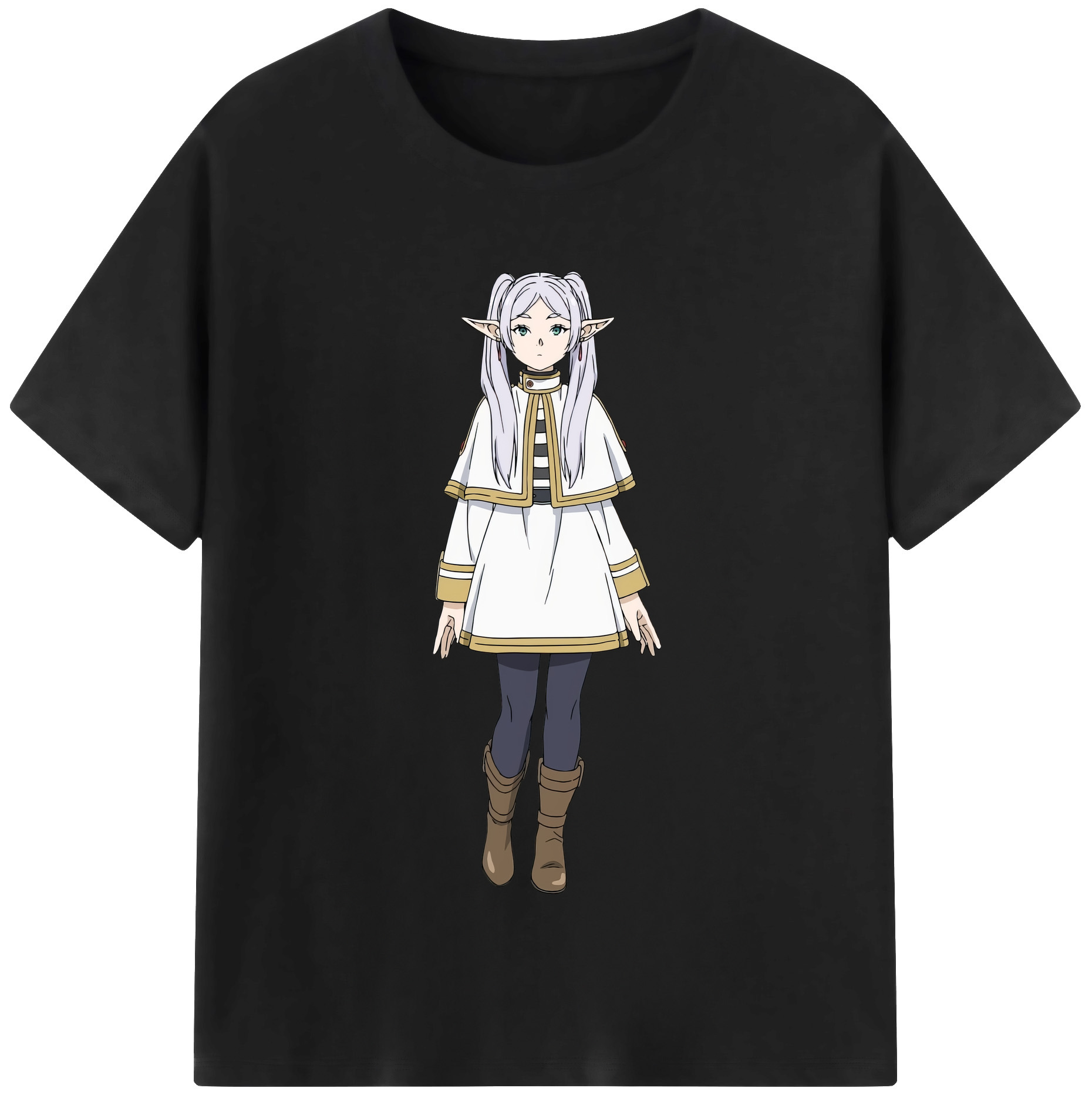 （画像用） 葬送のフリーレン Frieren 綿100％半袖Tシャツ（フロントプリント）