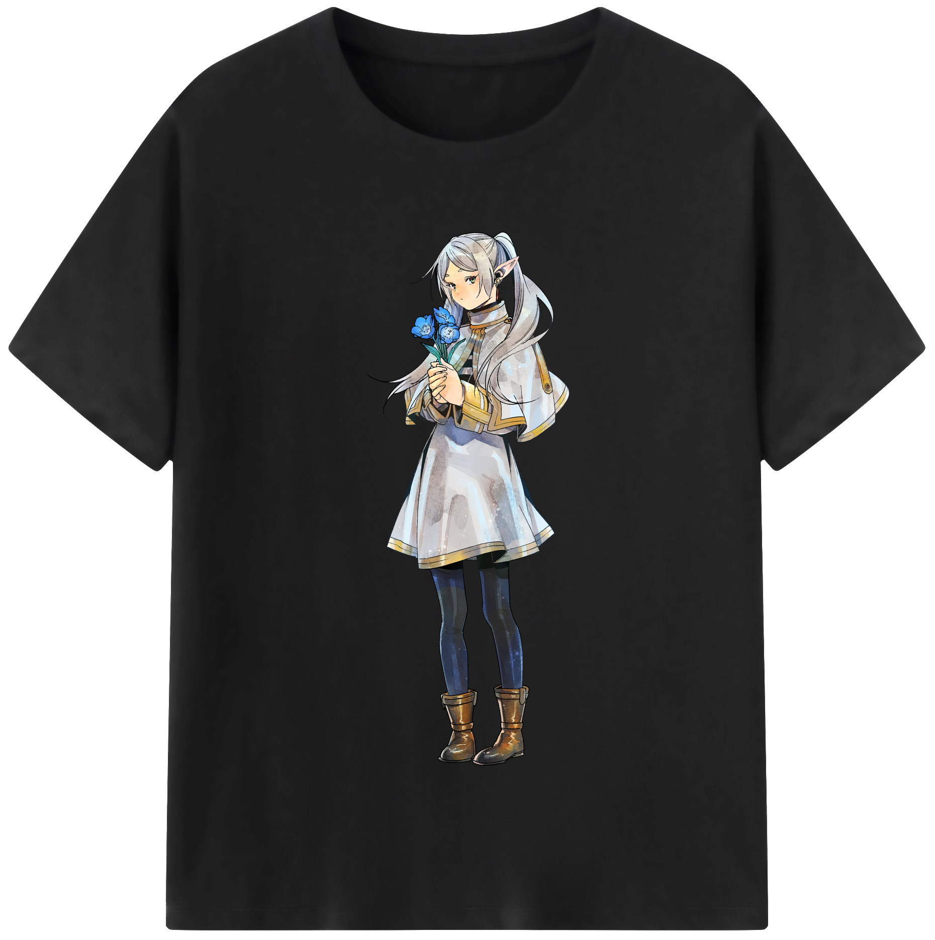 （画像用） 葬送のフリーレン Frieren 綿100％半袖Tシャツ（フロントプリント）