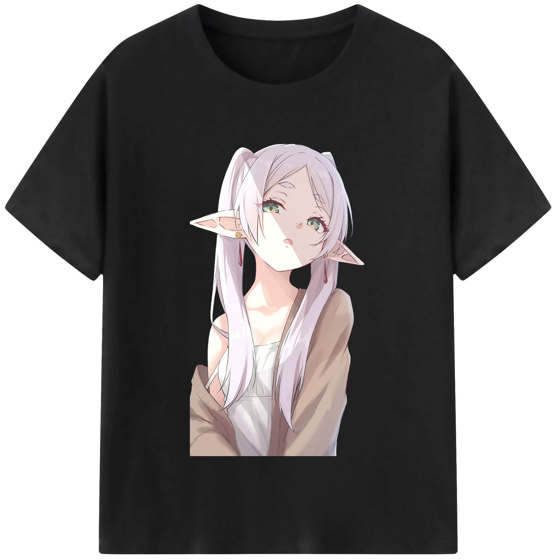 （画像用） 葬送のフリーレン Frieren 綿100％半袖Tシャツ（フロントプリント）