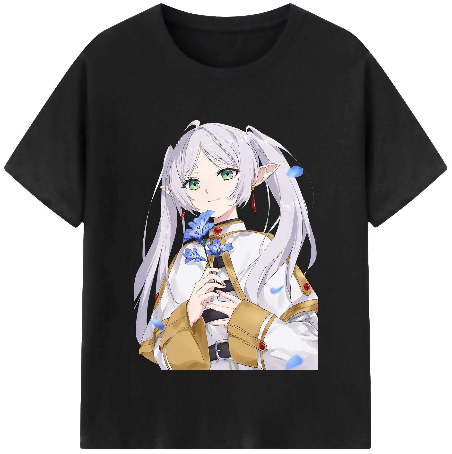 （画像用） 葬送のフリーレン Frieren 綿100％半袖Tシャツ（フロントプリント）