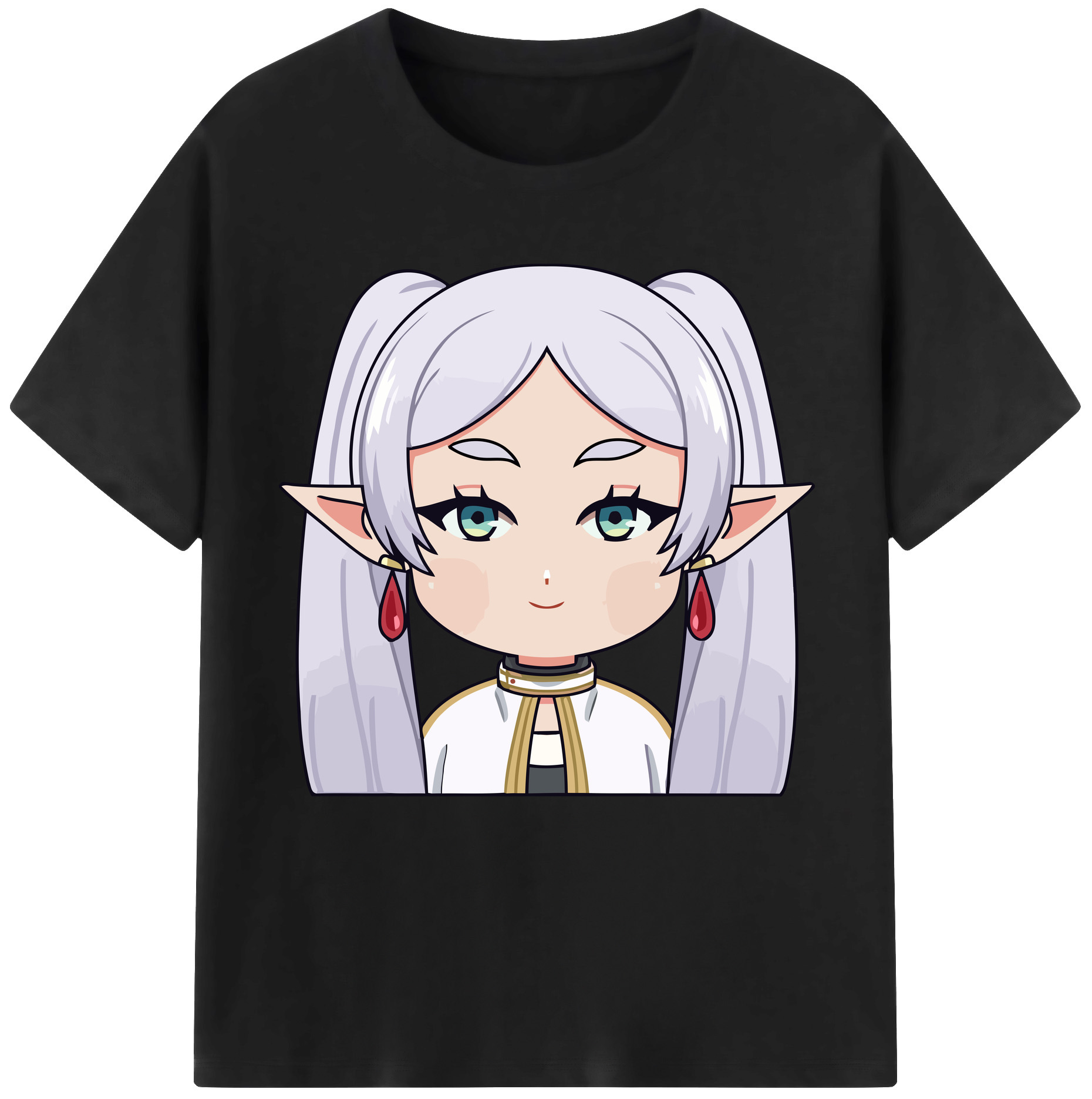 （画像用） 葬送のフリーレン Frieren 綿100％半袖Tシャツ（フロントプリント）