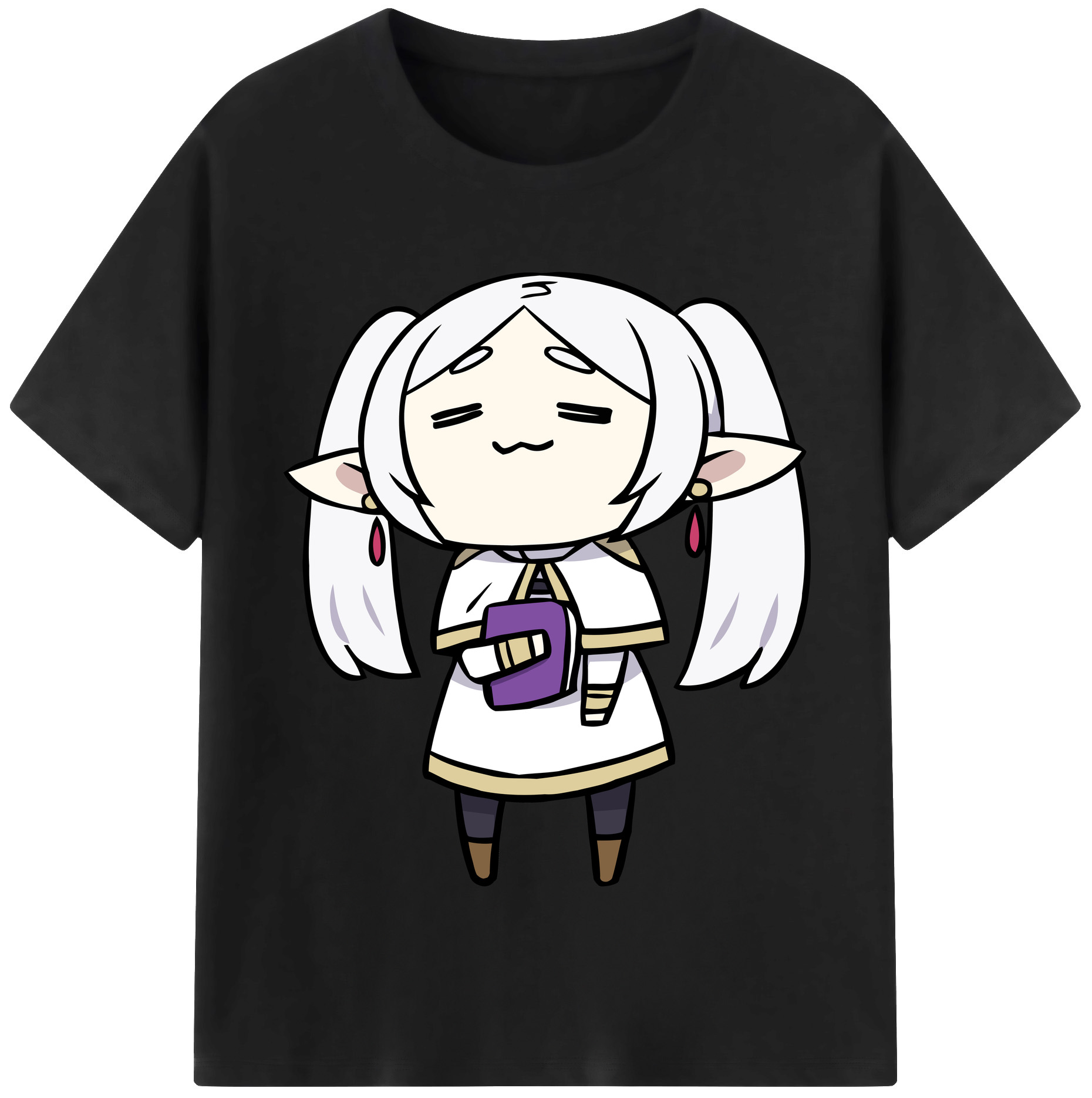 （画像用） 葬送のフリーレン Frieren 綿100％半袖Tシャツ（フロントプリント）